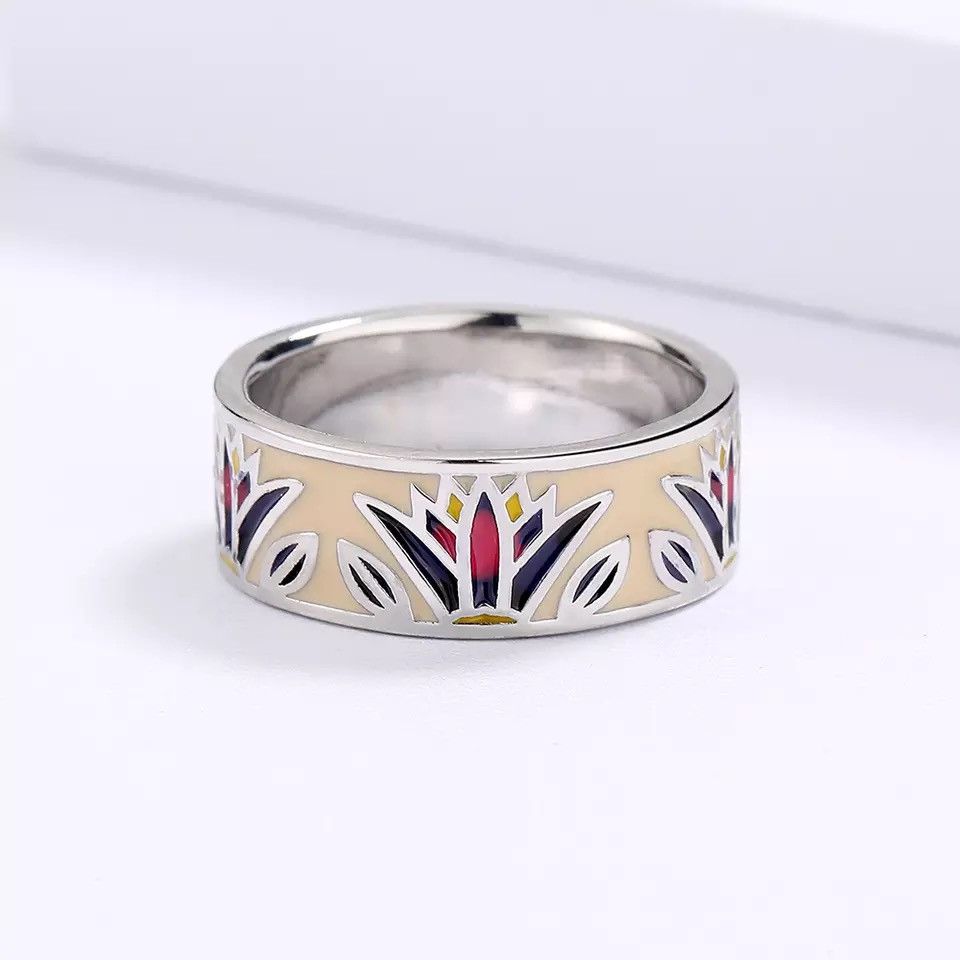 Japanese Brand × Jewelry × Vintage Creative Handmade Enamel Craft Ring Size ONE SIZE - 3 Thumbnail
