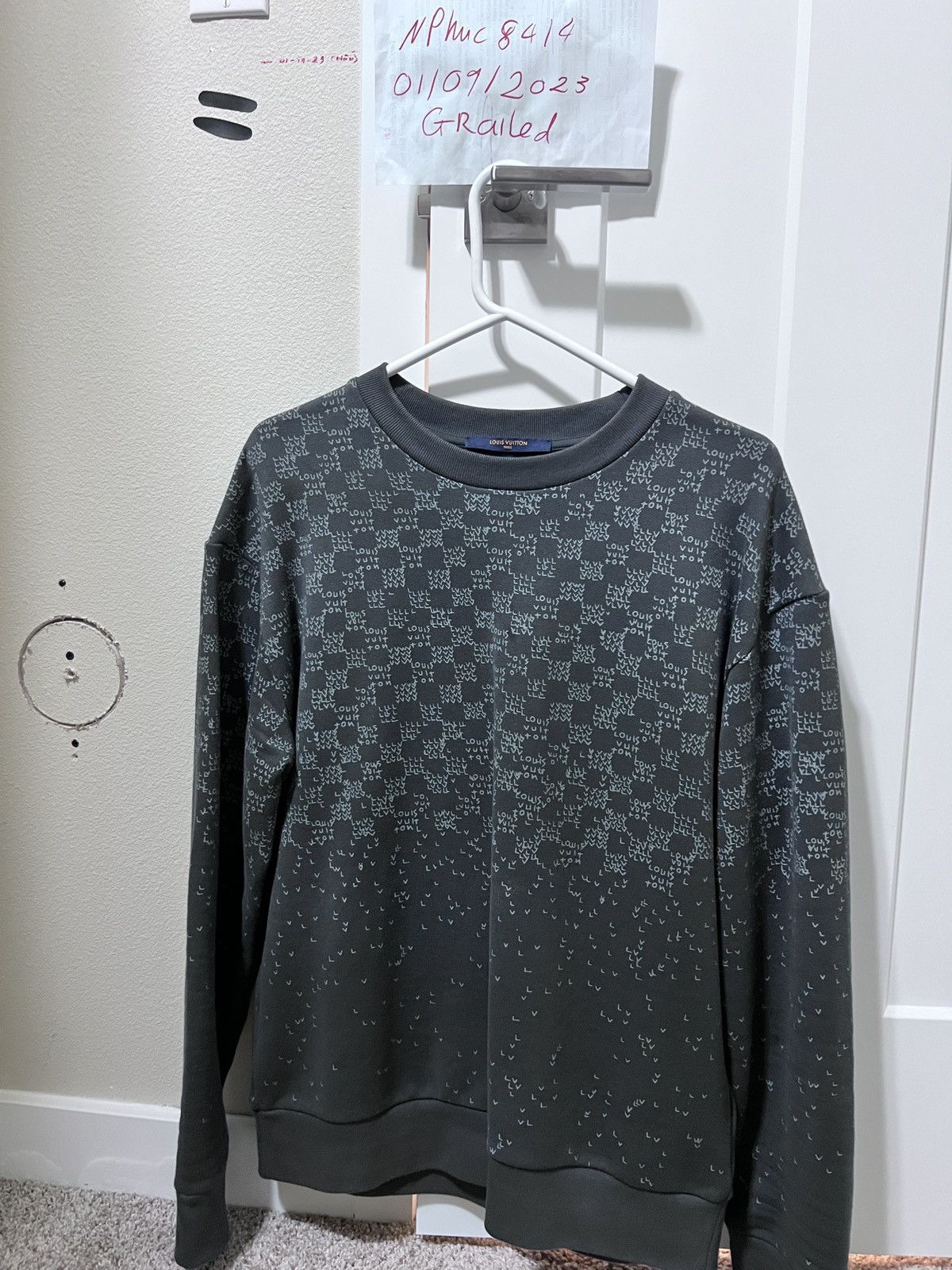 Damier Spread Printed Sweatshirt - Luxury Grey