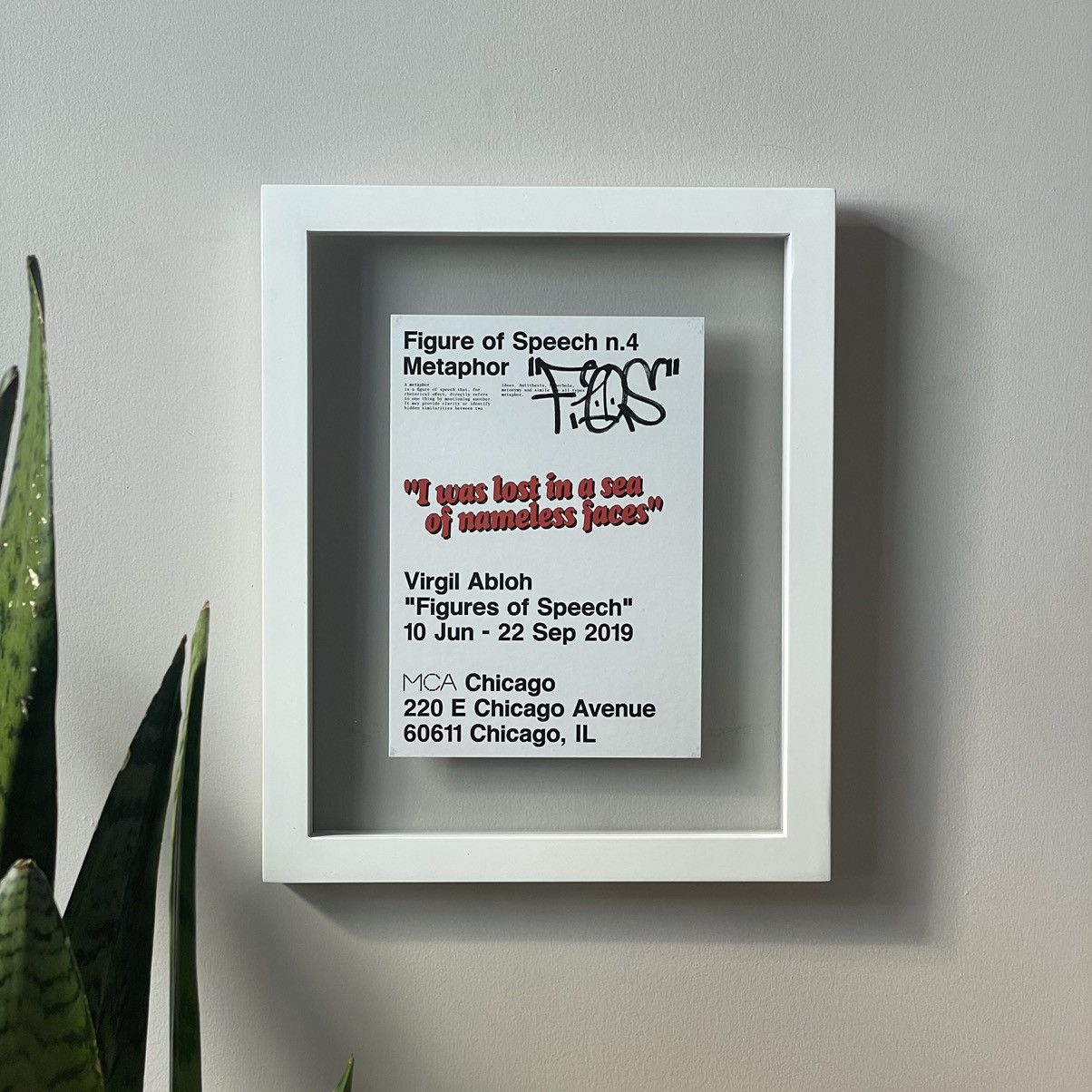 image of Virgil Abloh Fos N.4 Metaphor Poster in White, Men's