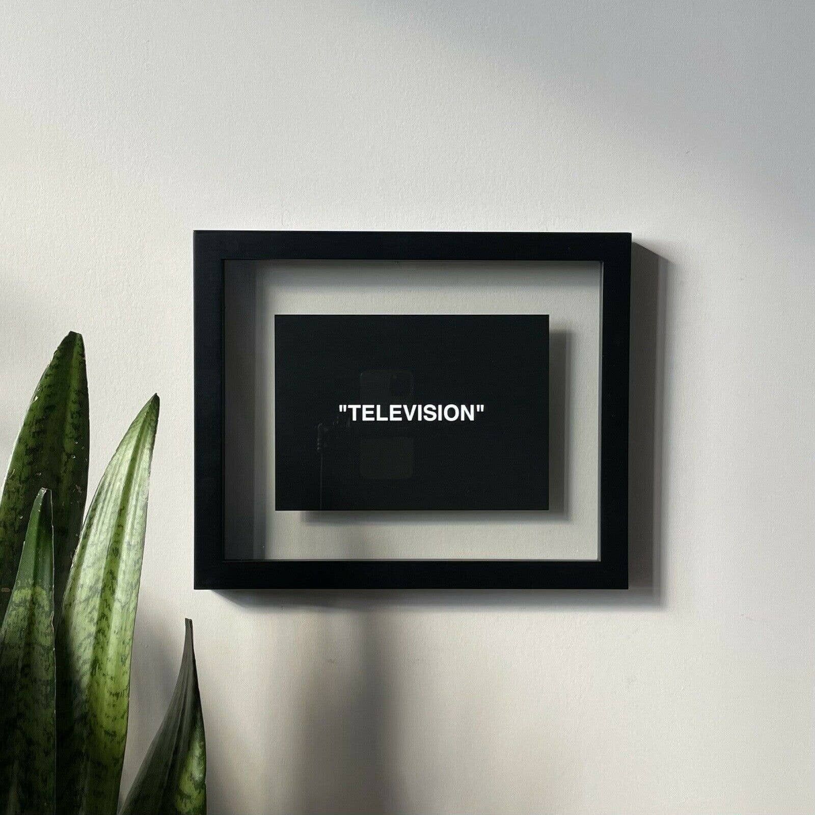 image of Virgil Abloh “Television” Fos Poster in Black, Men's