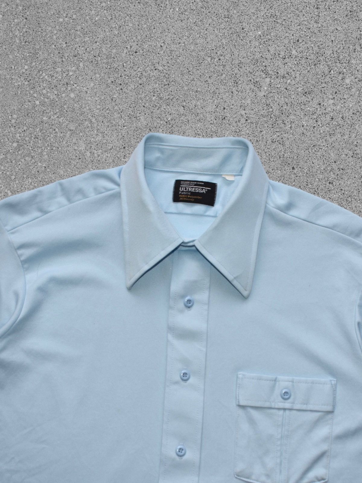JCPenney Vintage JCPenneys Polyester Buttondown Shirt (M) Size US M / EU 48-50 / 2 - 2 Thumbnail