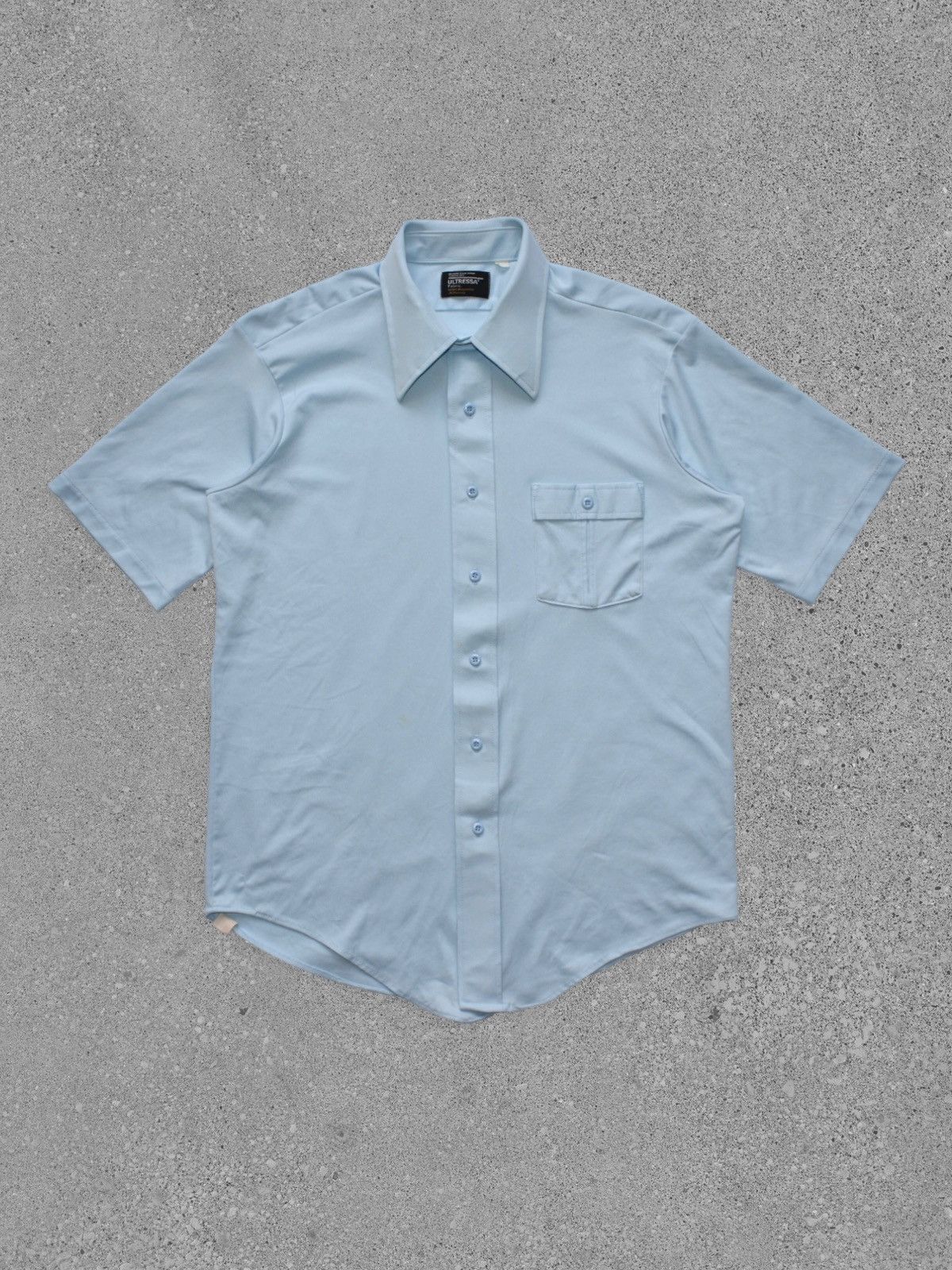 JCPenney Vintage JCPenneys Polyester Buttondown Shirt (M) Size US M / EU 48-50 / 2 - 1 Thumbnail