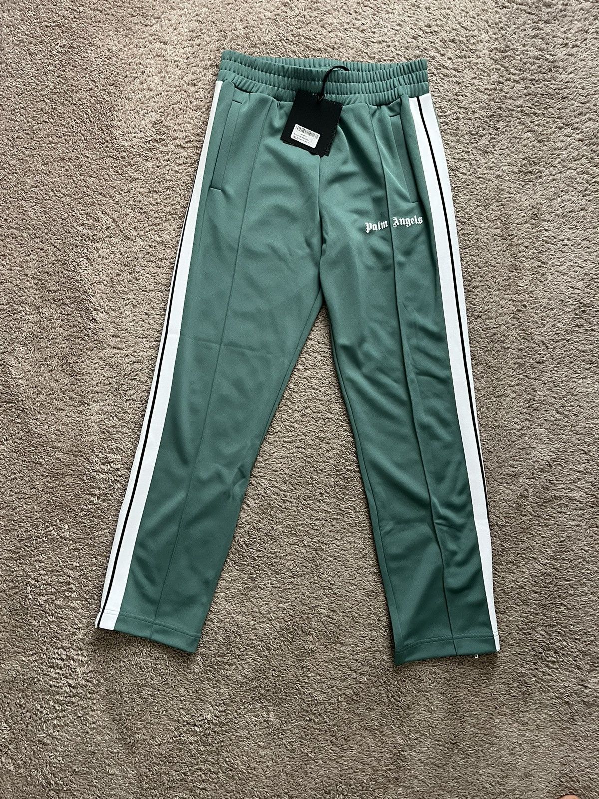 Palm Angels Palm Angels Men's Green Classic Track Pants *NWT* Size US 34 / EU 50 - 2 Thumbnail