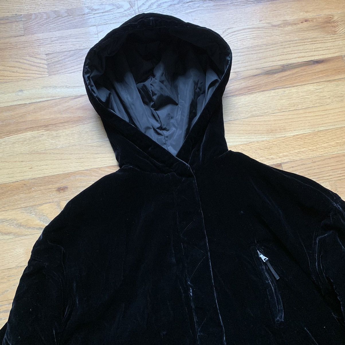 Prada Early 2000s Velvet Parka Size US L / EU 52-54 / 3 - 3 Thumbnail