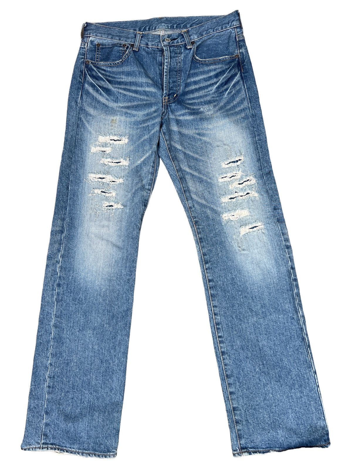 Takeo Kikuchi Takeo Kikuchi Jeans Japan Distressed Denim Jeans 33x31.5 Size US 33 - 2 Thumbnail