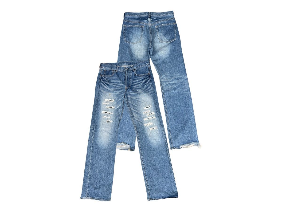Takeo Kikuchi Takeo Kikuchi Jeans Japan Distressed Denim Jeans 33x31.5 Size US 33 - 1 Thumbnail