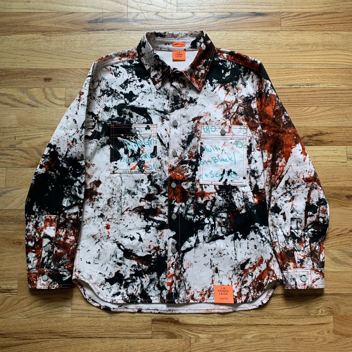 Sterling Ruby S. R. Studios LA CA SS2019 Paint Splatter Soto Shirt Size US M / EU 48-50 / 2 - 1 Thumbnail