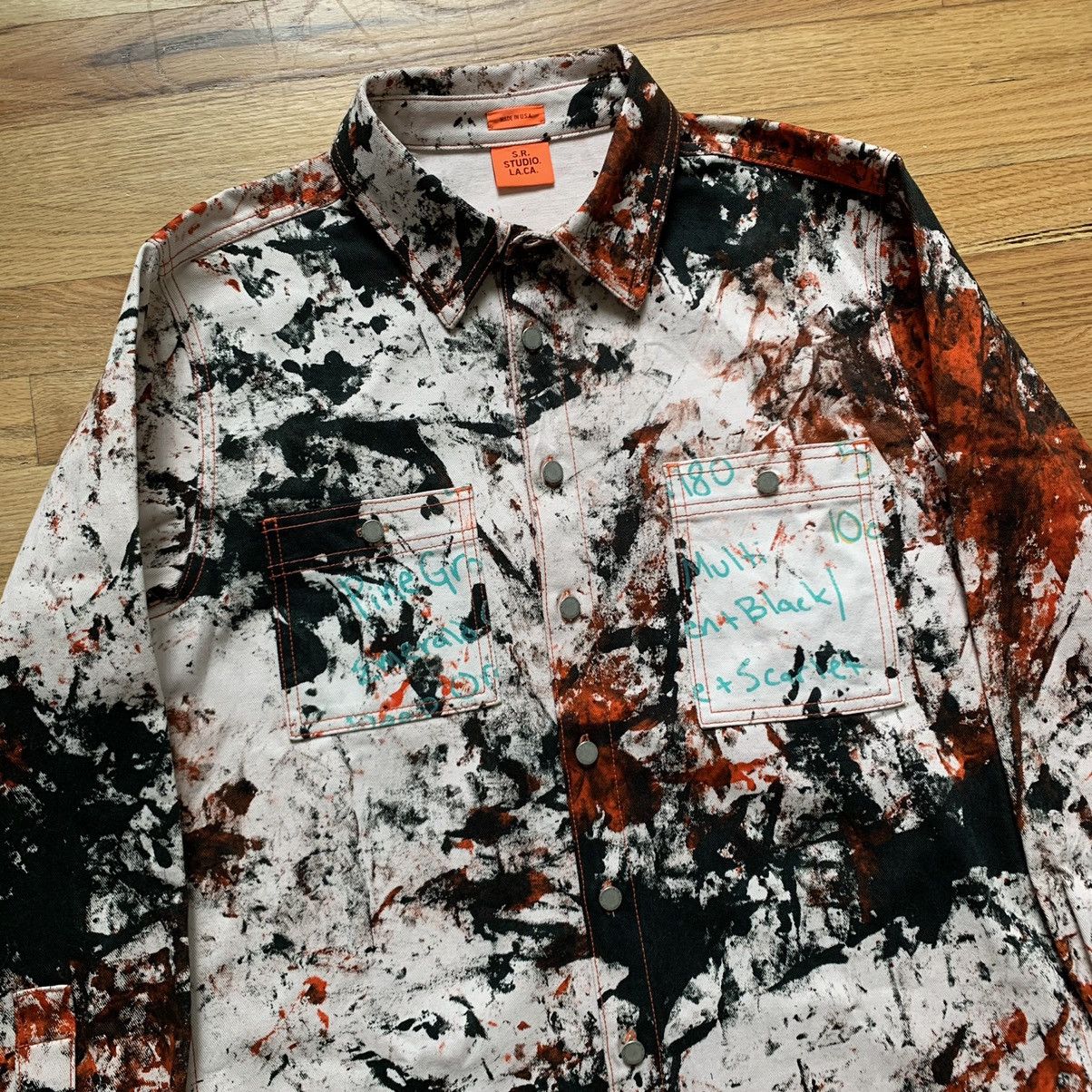 Sterling Ruby S. R. Studios LA CA SS2019 Paint Splatter Soto Shirt Size US M / EU 48-50 / 2 - 2 Thumbnail