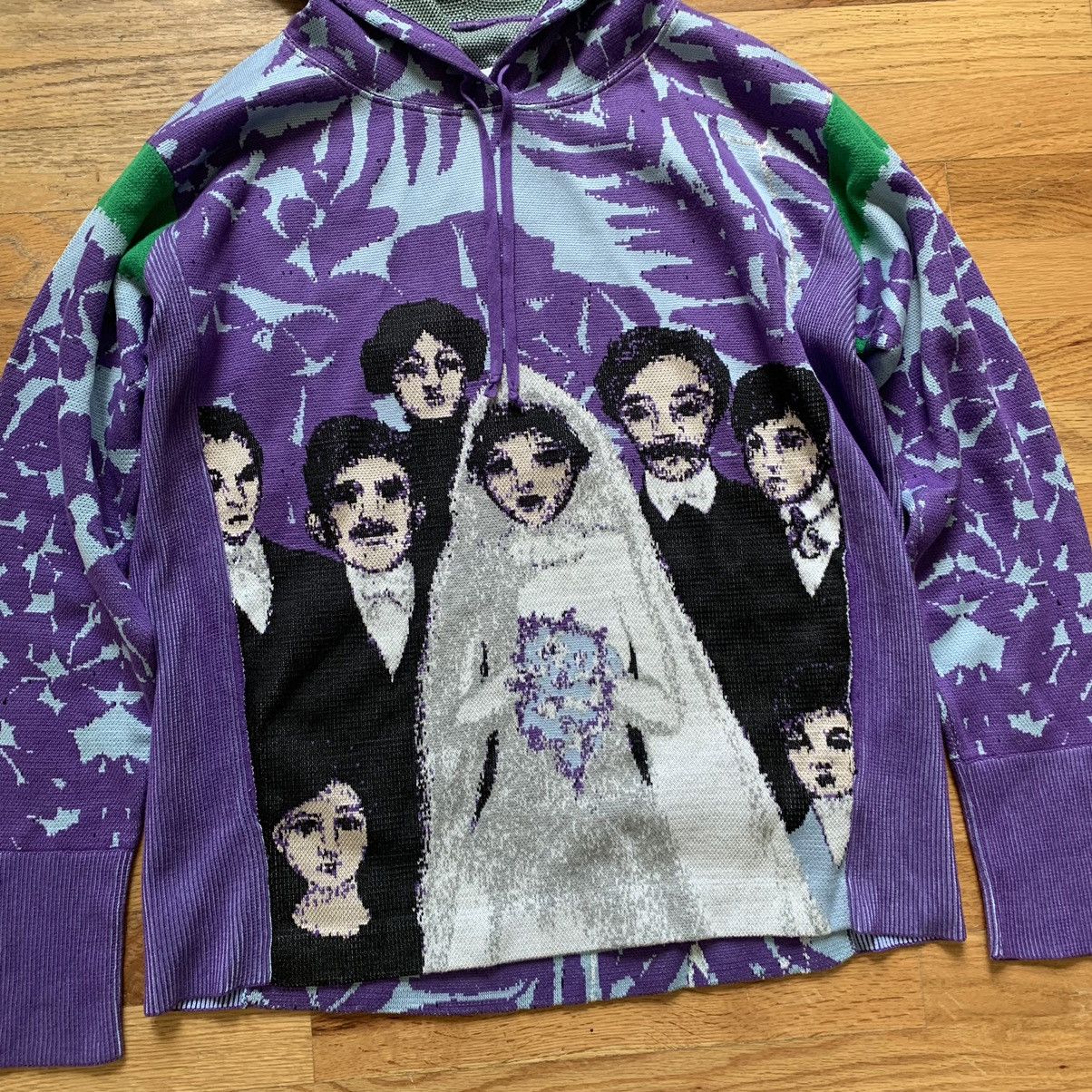 Maison Margiela SS2018 Graphic Knit Hoodie Size US S / EU 44-46 / 1 - 2 Thumbnail