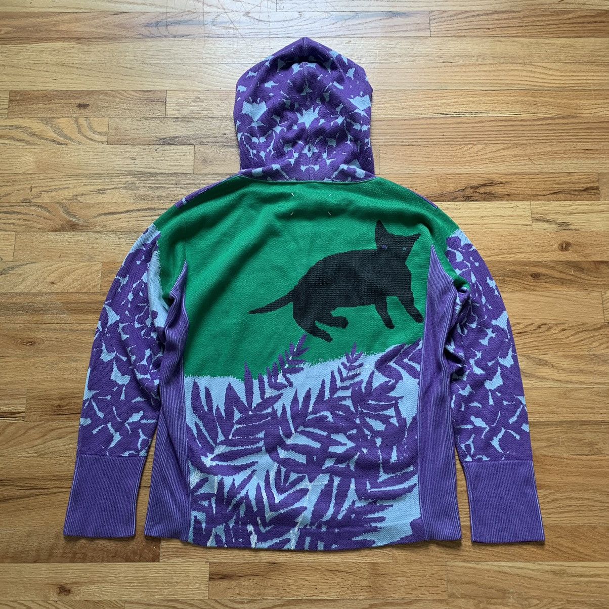 Maison Margiela SS2018 Graphic Knit Hoodie Size US S / EU 44-46 / 1 - 4 Thumbnail