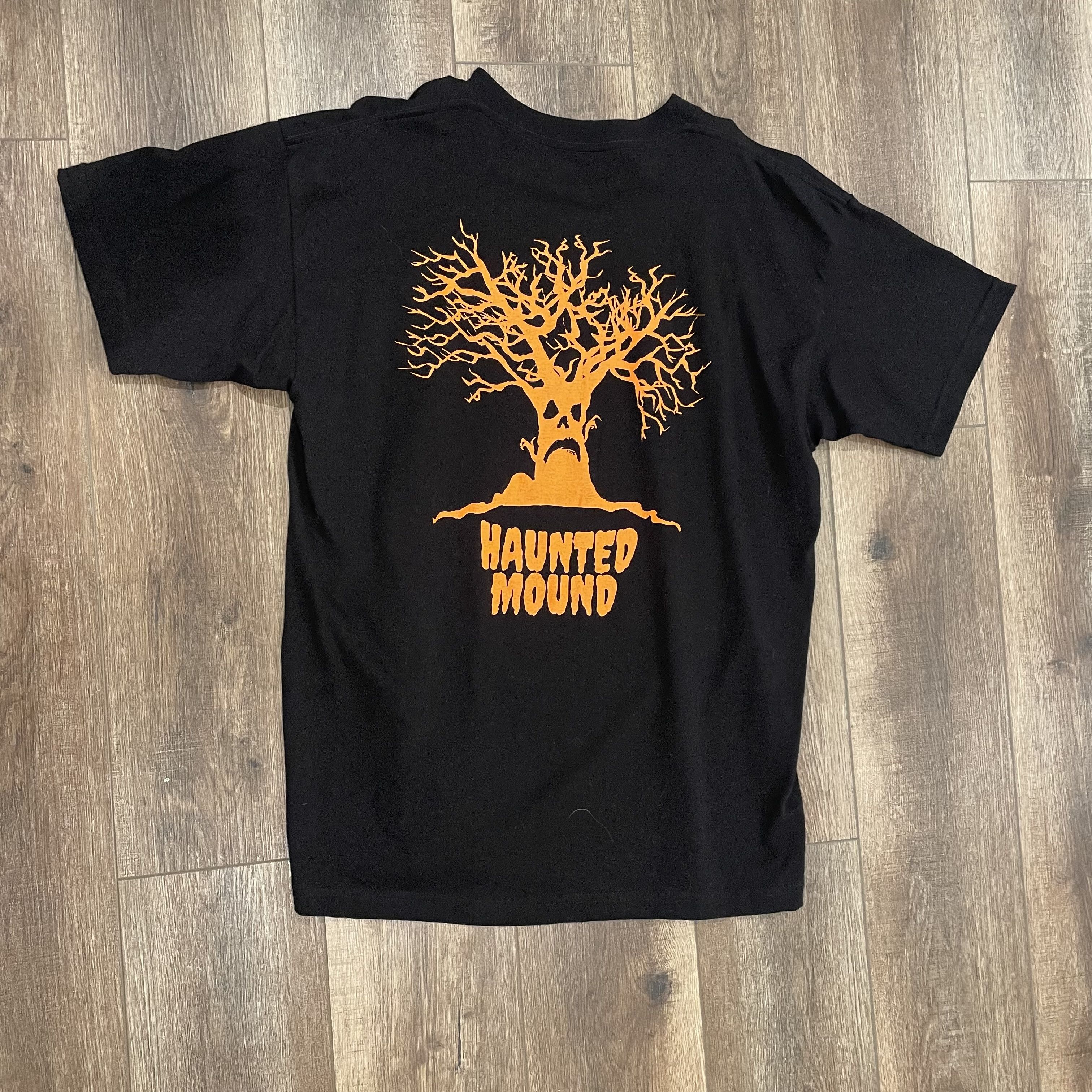 HAUNTED MOUND ポロシャツ Y2K Haunted Mound America Long Sleeve Polo Shirt Y2k Casual