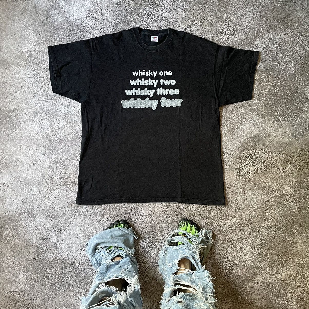 Vintage Vintage Y2K Graphic Tee Whisky Humor Streetwear Boxy XXL Size US XXL / EU 58 / 5 - 1 Thumbnail