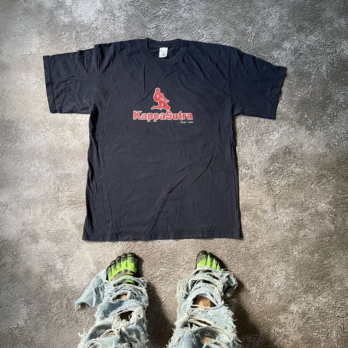 Vintage Vintage Y2K Kappasutra Graphic Tee Black Oversized Indie XL Size US XL / EU 56 / 4 - 1 Thumbnail