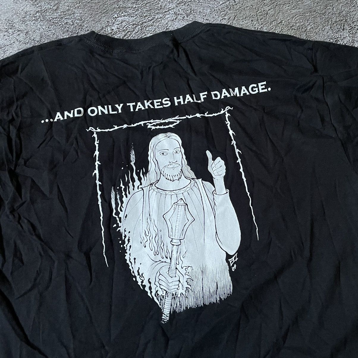 Vintage Vintage Y2K Jesus Saves Graphic Tee Grunge Streetwear Slim M Size US M / EU 48-50 / 2 - 6 Thumbnail