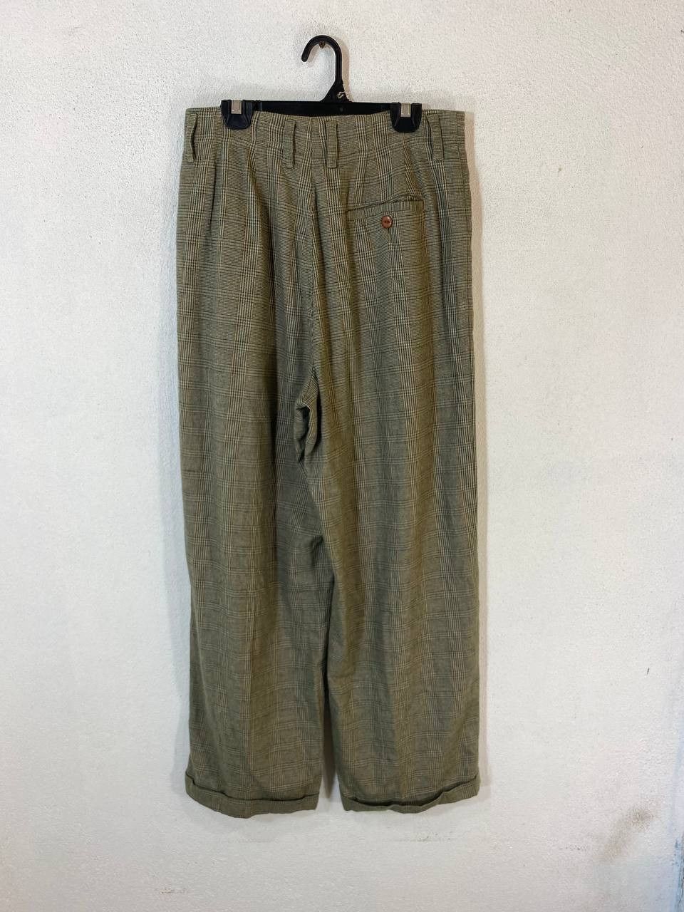vintage eddie bauer wide leg checkered pants