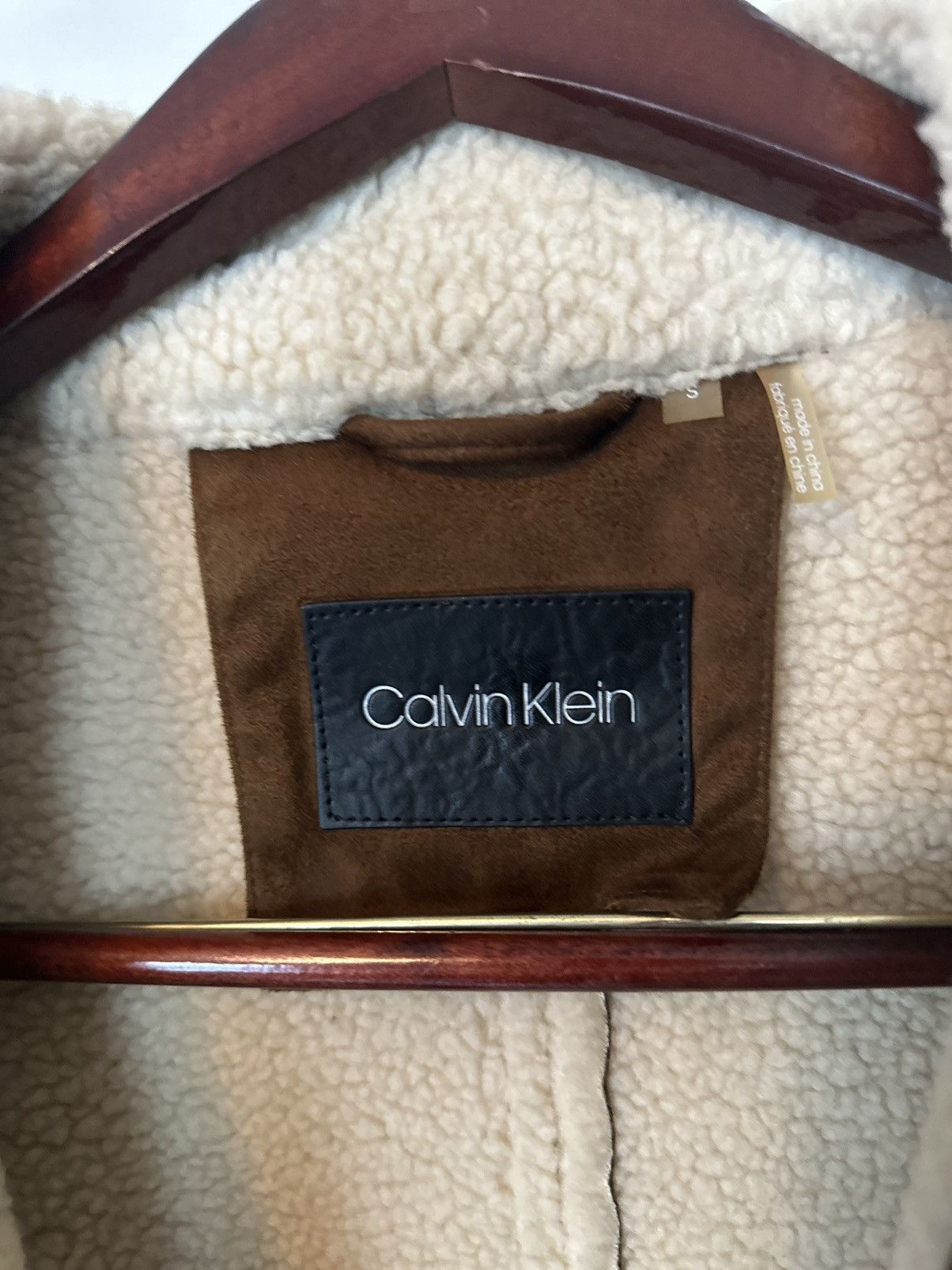 Calvin Klein B-3 Faux-Shearling Bomber Jacket Size US S / EU 44-46 / 1 - 4 Thumbnail