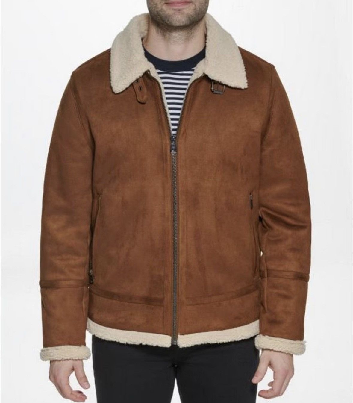 Calvin Klein B-3 Faux-Shearling Bomber Jacket Size US S / EU 44-46 / 1 - 7 Thumbnail