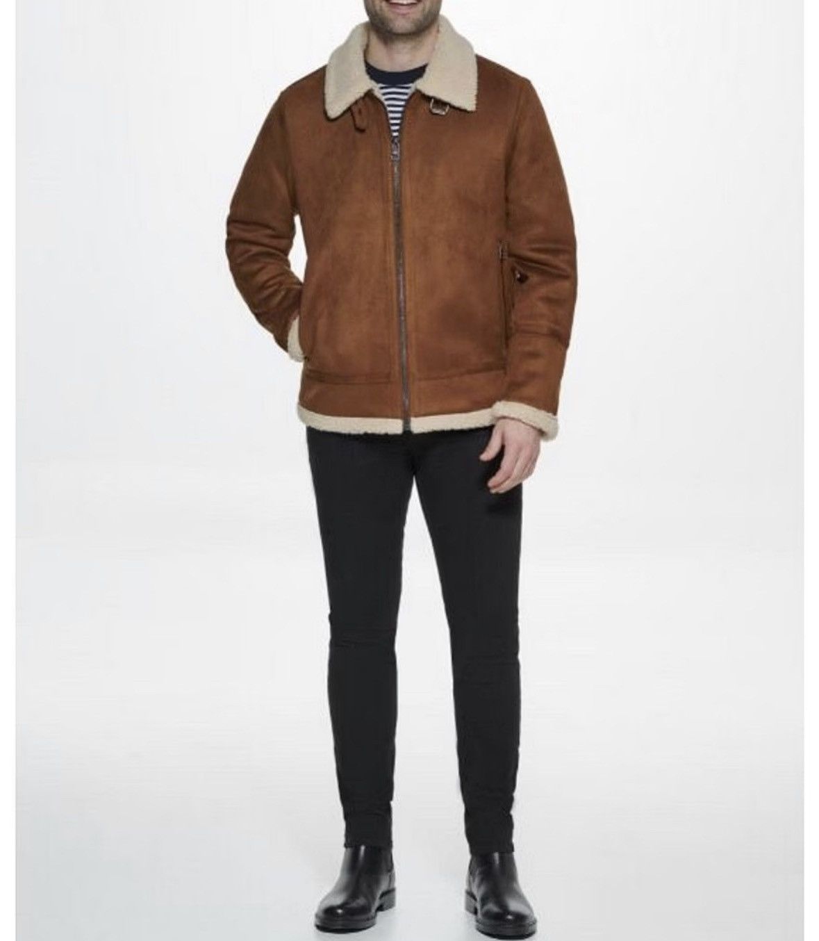 Calvin Klein B-3 Faux-Shearling Bomber Jacket Size US S / EU 44-46 / 1 - 8 Thumbnail