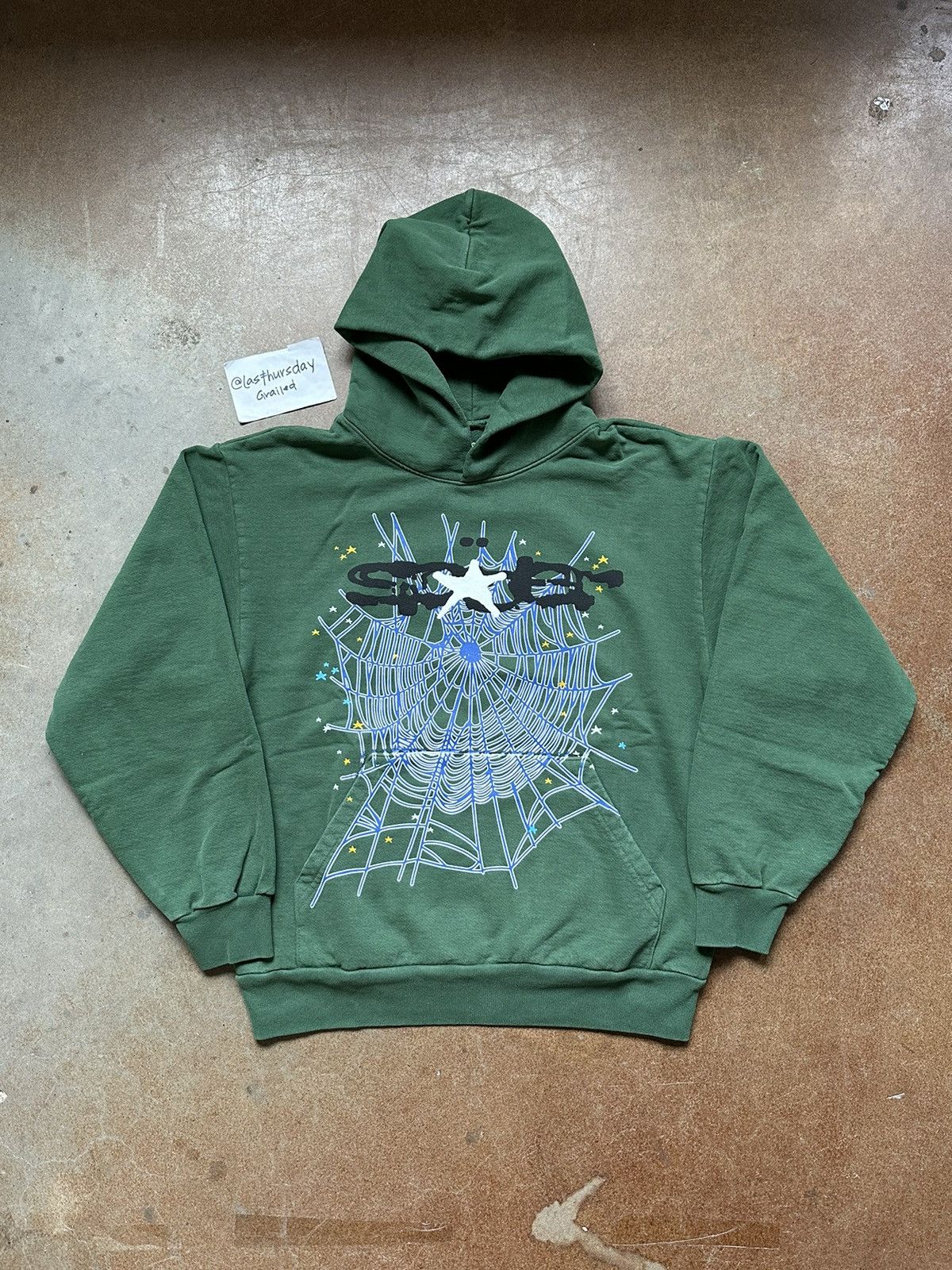 Young Thug Sp5der Web Hoodie Green Small | Grailed