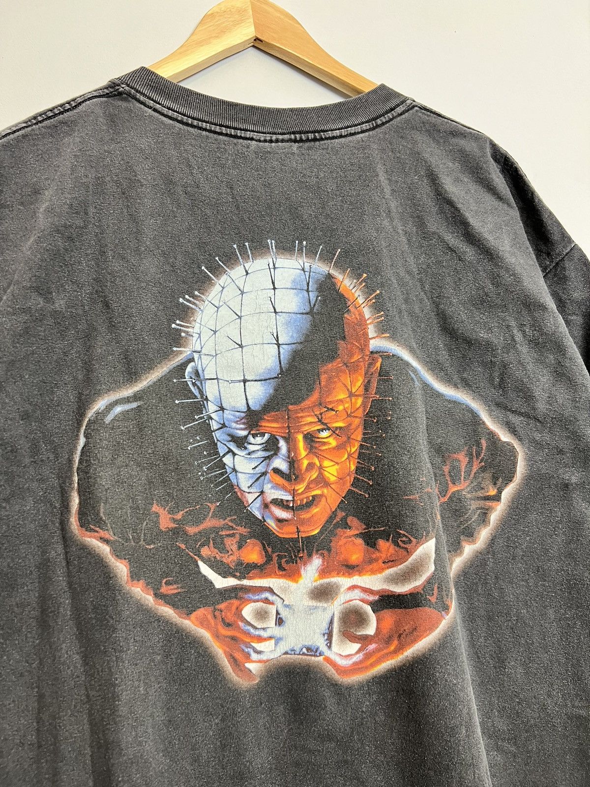 Expert Horror Rare Hellraiser 90s Vintage Movie Gabber Horror Tee Grail Size US XL / EU 56 / 4 - 4 Thumbnail