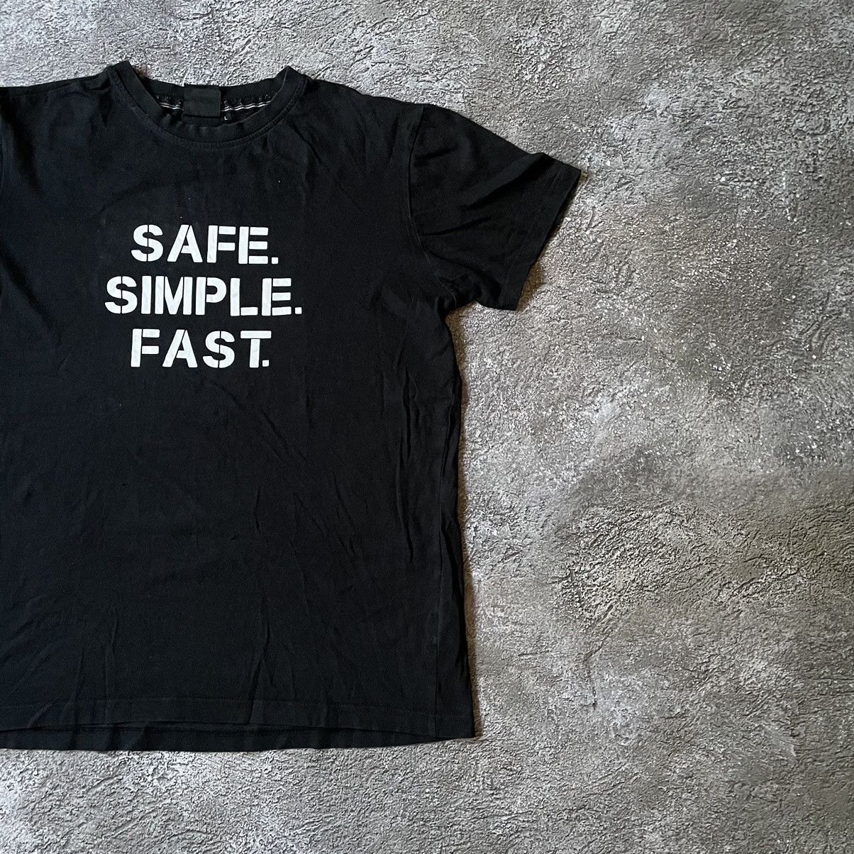 Vintage Vintage Y2K Graphic Tee Safe Simple Fast Logo Streetwear L Size US L / EU 52-54 / 3 - 3 Thumbnail