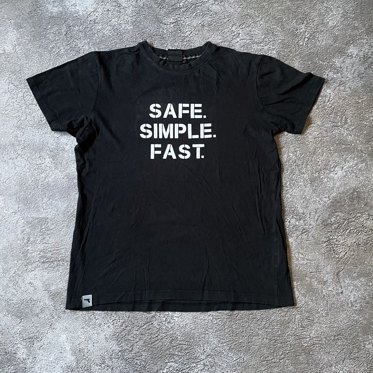 Vintage Vintage Y2K Graphic Tee Safe Simple Fast Logo Streetwear L Size US L / EU 52-54 / 3 - 2 Thumbnail