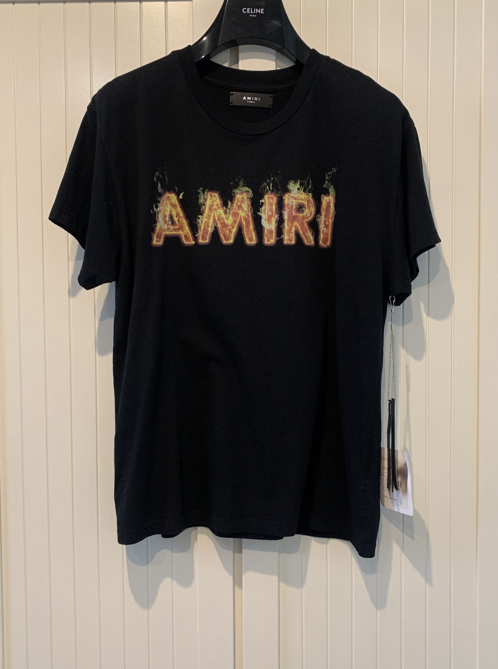 image of Amiri Fw'19 "flame" T-Shirt in Black, Men's (Size Small)