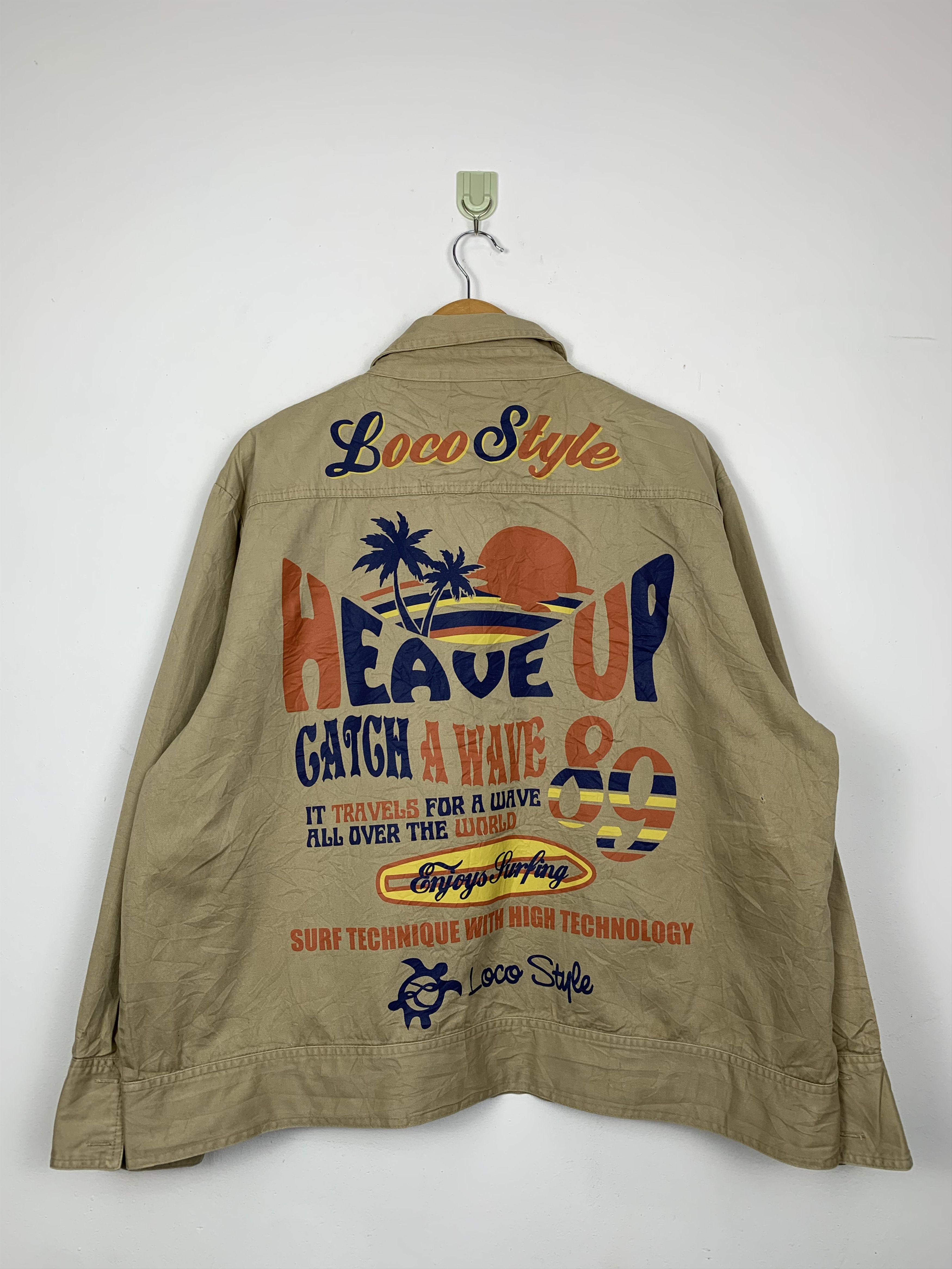 Japanese Brand × Vintage Vintage LOCO STYLE SURF Big Logo Zip Multi Pocket Jacket Size US L / EU 52-54 / 3 - 1 Thumbnail