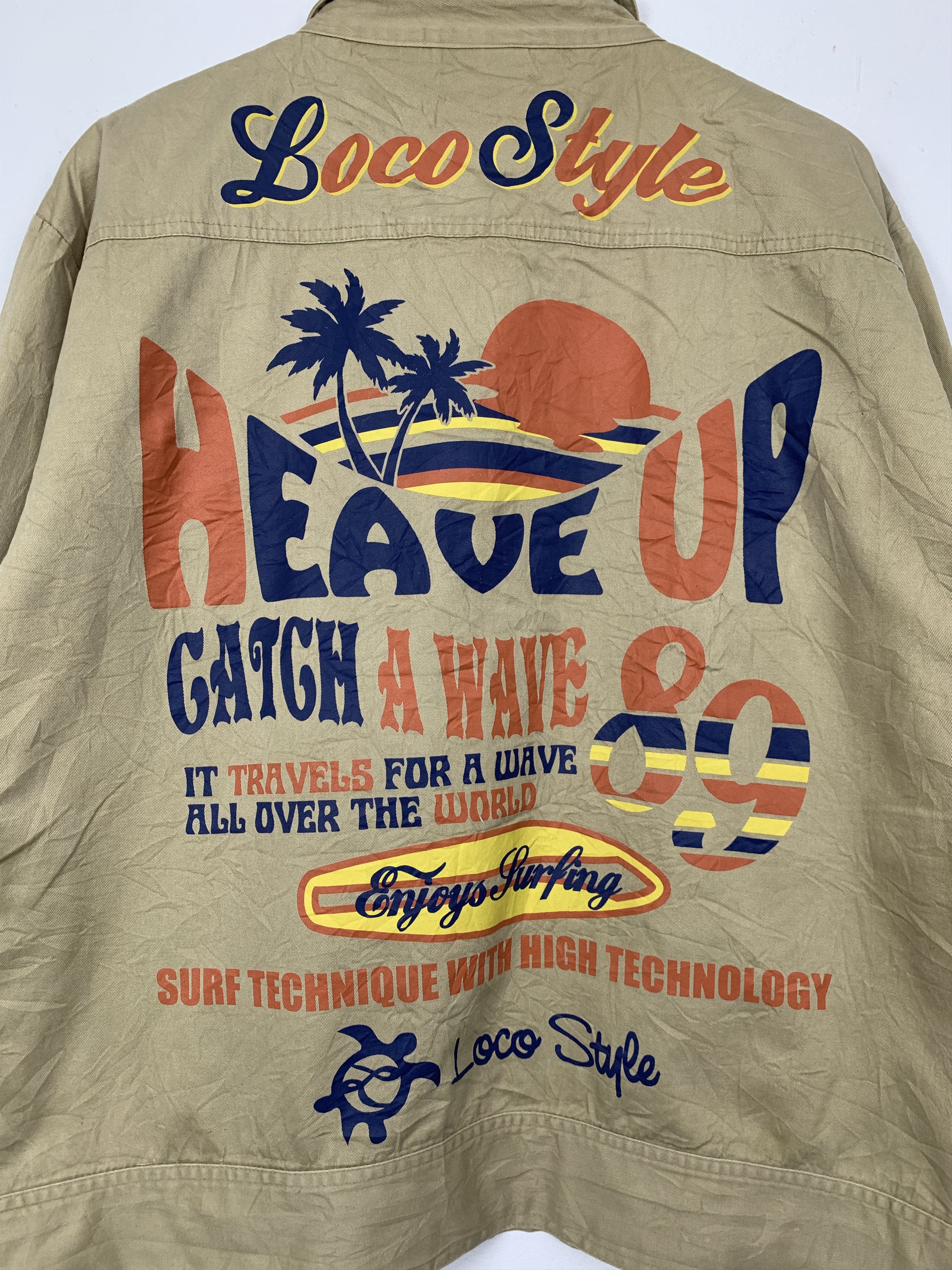 Japanese Brand × Vintage Vintage LOCO STYLE SURF Big Logo Zip Multi Pocket Jacket Size US L / EU 52-54 / 3 - 13 Thumbnail