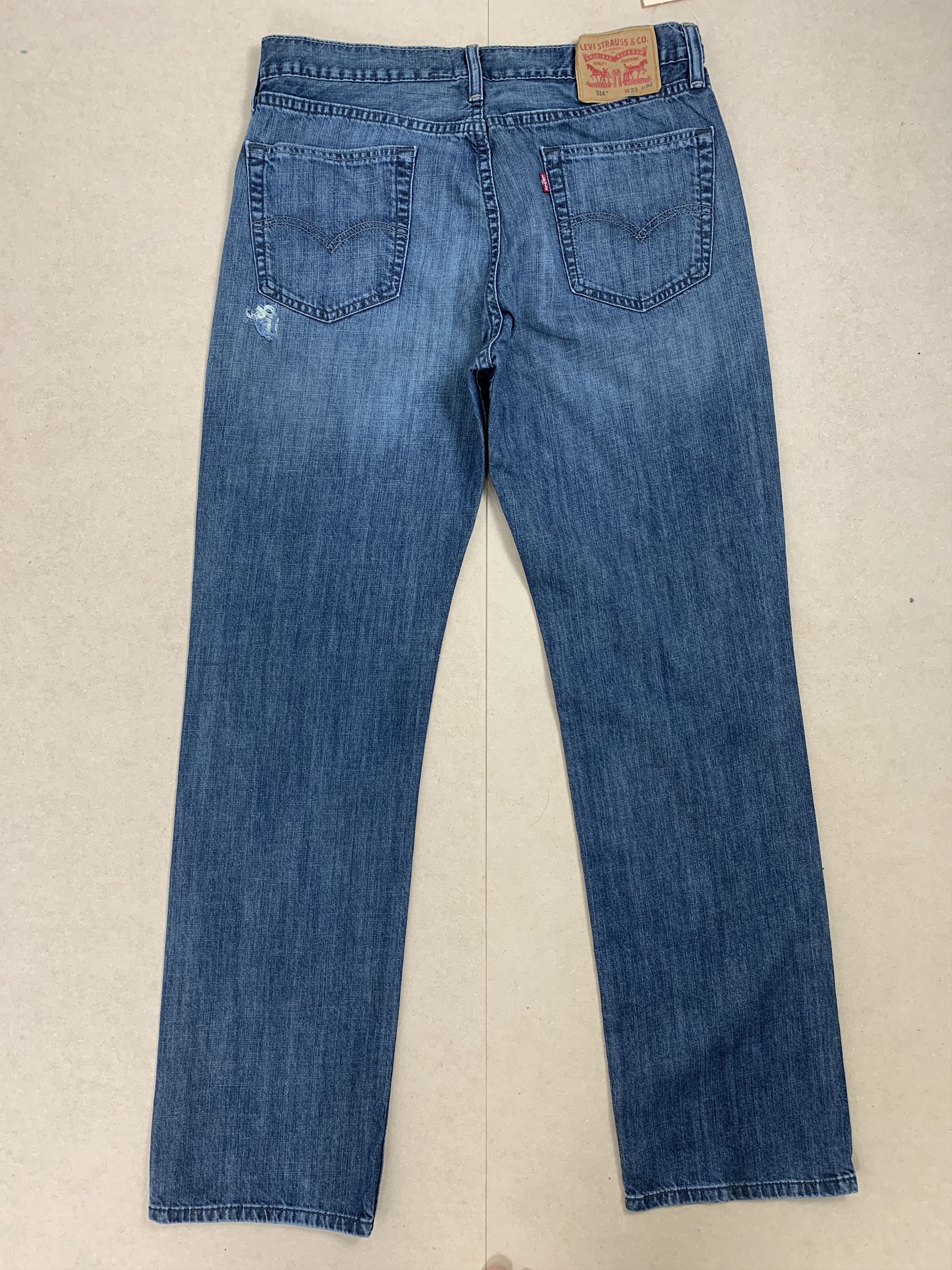 Levi's Vintage LEVI'S 514 Distressed Faded Straight Cut Jeans Size US 32 / EU 48 - 5 Thumbnail