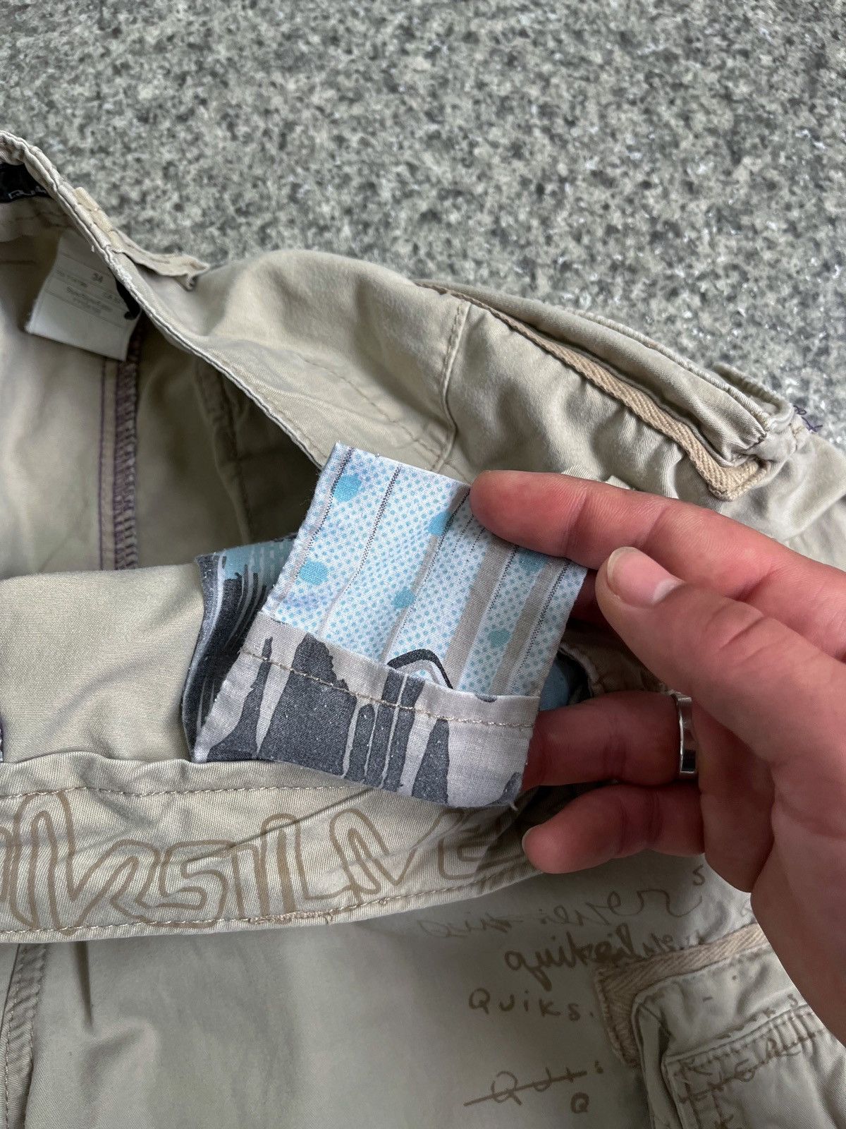 Quiksilver × Vintage VINTAGE Y2K QUIKSILVER CARGO SHORTS DRILL Size US 34 / EU 50 - 7 Thumbnail