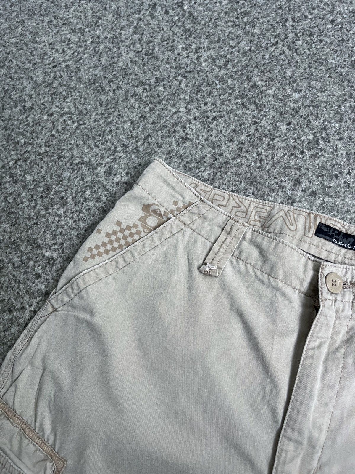 Quiksilver × Vintage VINTAGE Y2K QUIKSILVER CARGO SHORTS DRILL Size US 34 / EU 50 - 4 Thumbnail