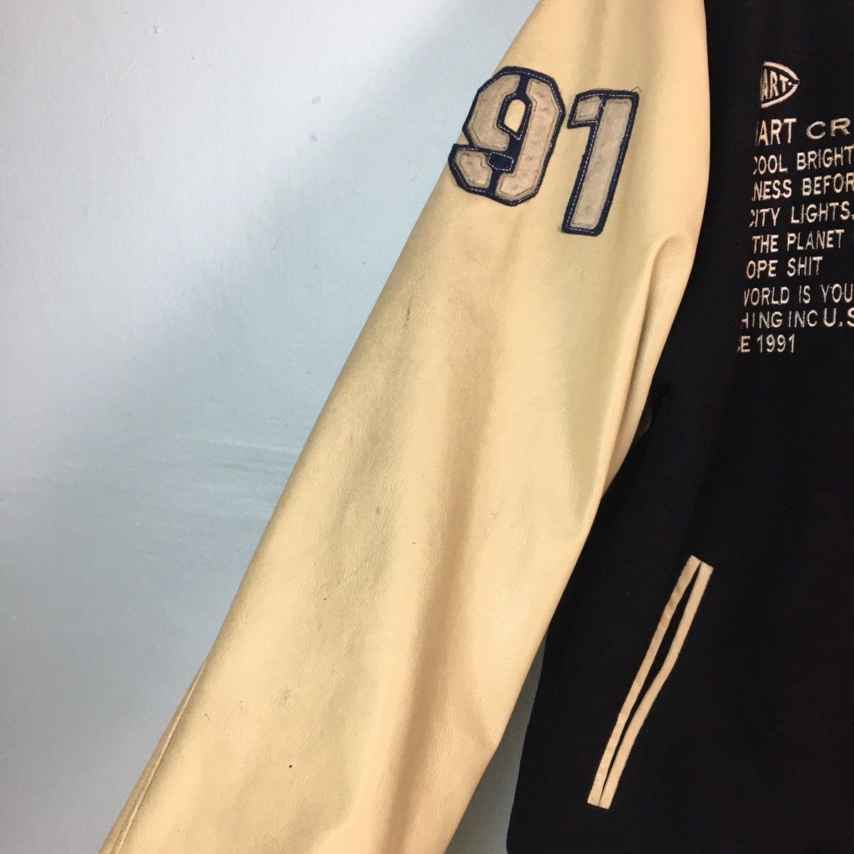 Japanese Brand CONART CREW EMBOSSED GRAFFITI WOOL VARSITY Size US XL / EU 56 / 4 - 7 Thumbnail