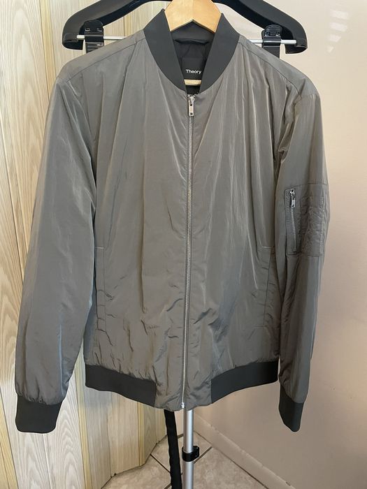 Theory Theory Grey Bomber Jacket Grailed