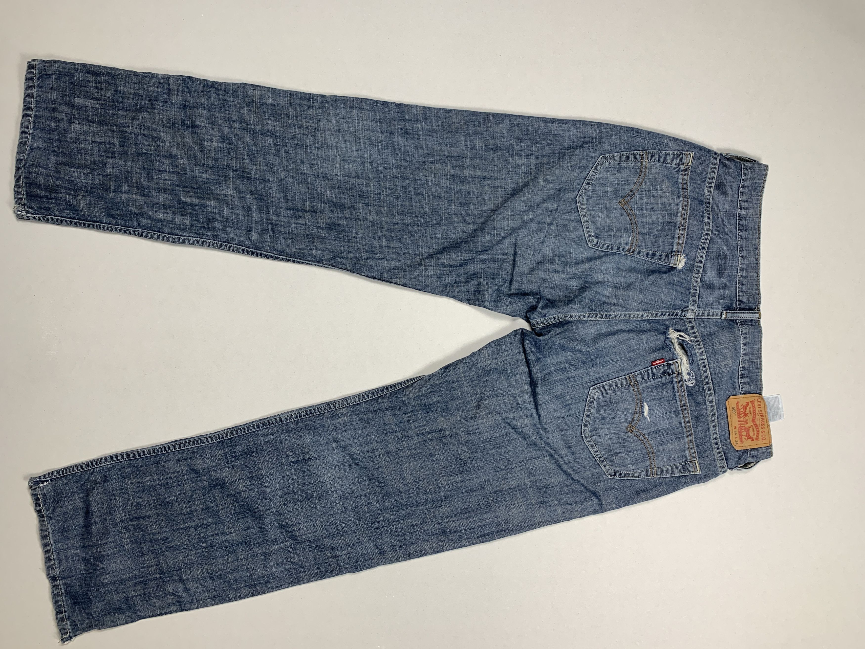 Levi's × Vintage Vintage LEVI'S 569 Distressed Faded Mid Wash Jeans Size US 36 / EU 52 - 17 Thumbnail