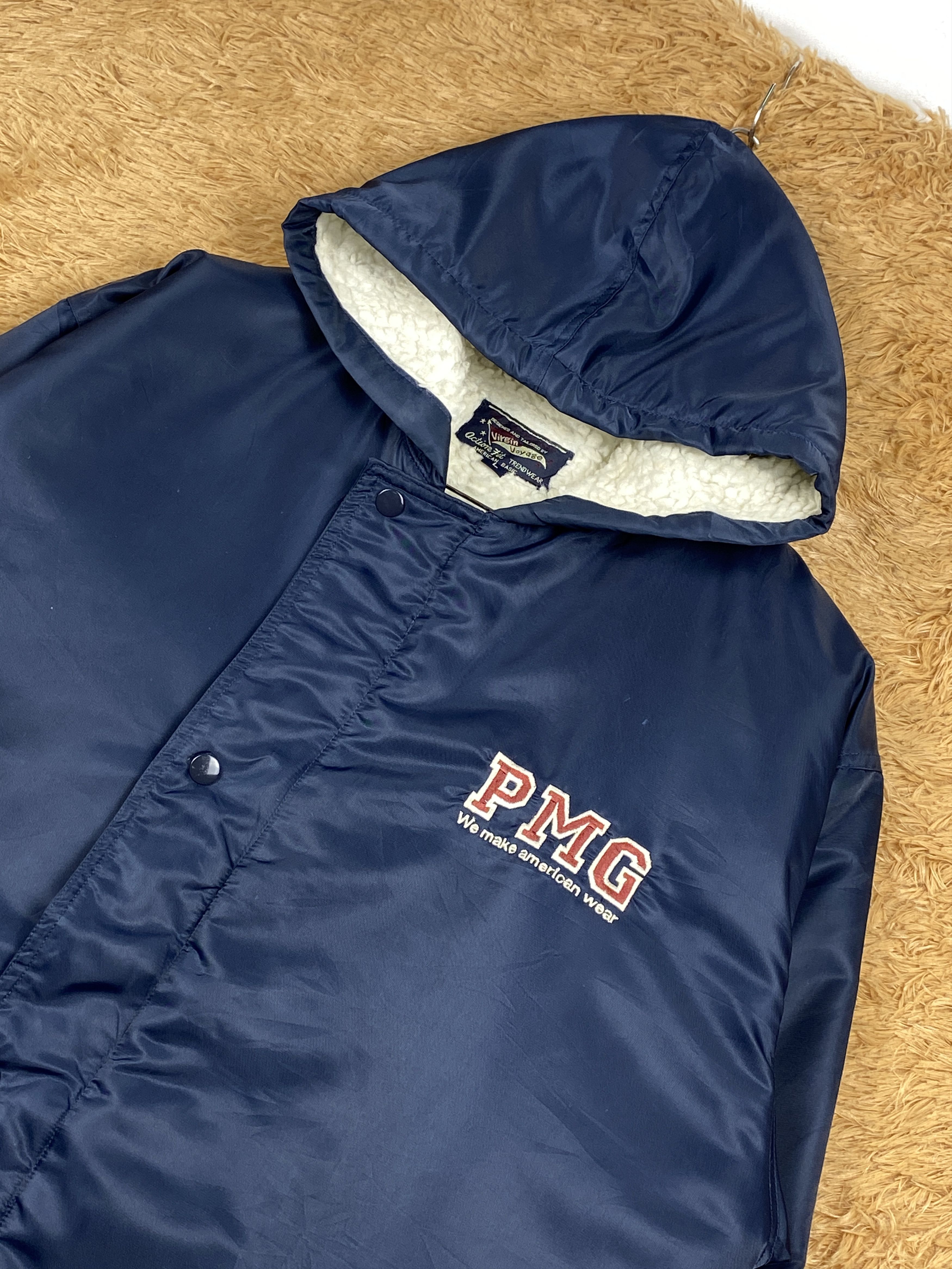 Vintage Vintage Virgin Voyage Big Logo Sherpa Lining Jacket J1652 Size US L / EU 52-54 / 3 - 3 Thumbnail