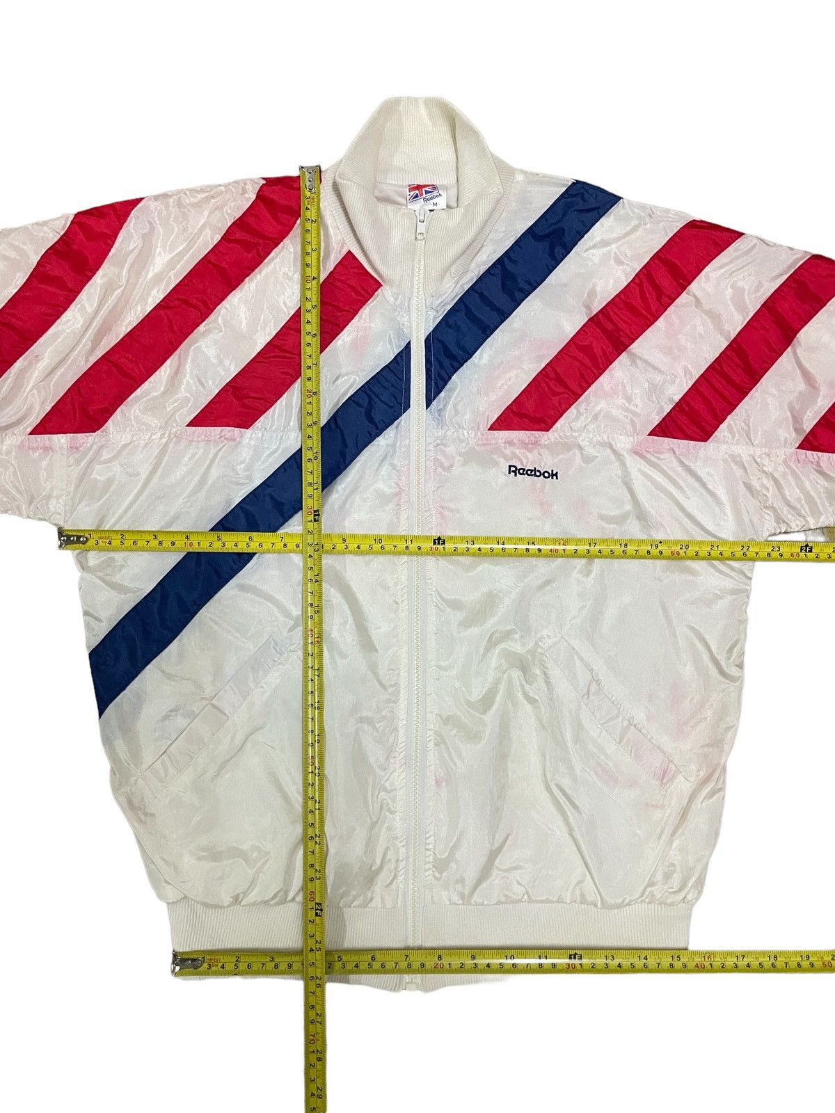 Reebok Vintage 80/90s Reebok Americana Retro Stripe Jacket Size US M / EU 48-50 / 2 - 18 Thumbnail