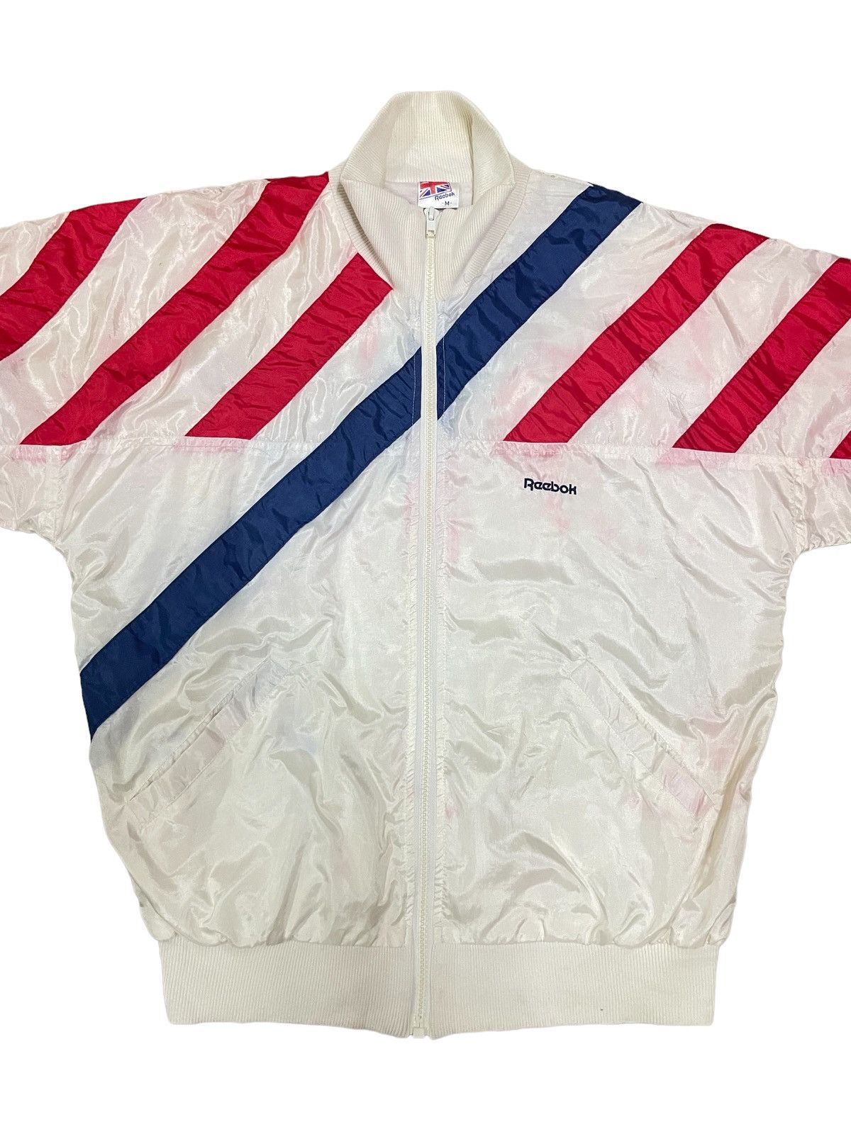 Reebok Vintage 80/90s Reebok Americana Retro Stripe Jacket Size US M / EU 48-50 / 2 - 10 Thumbnail