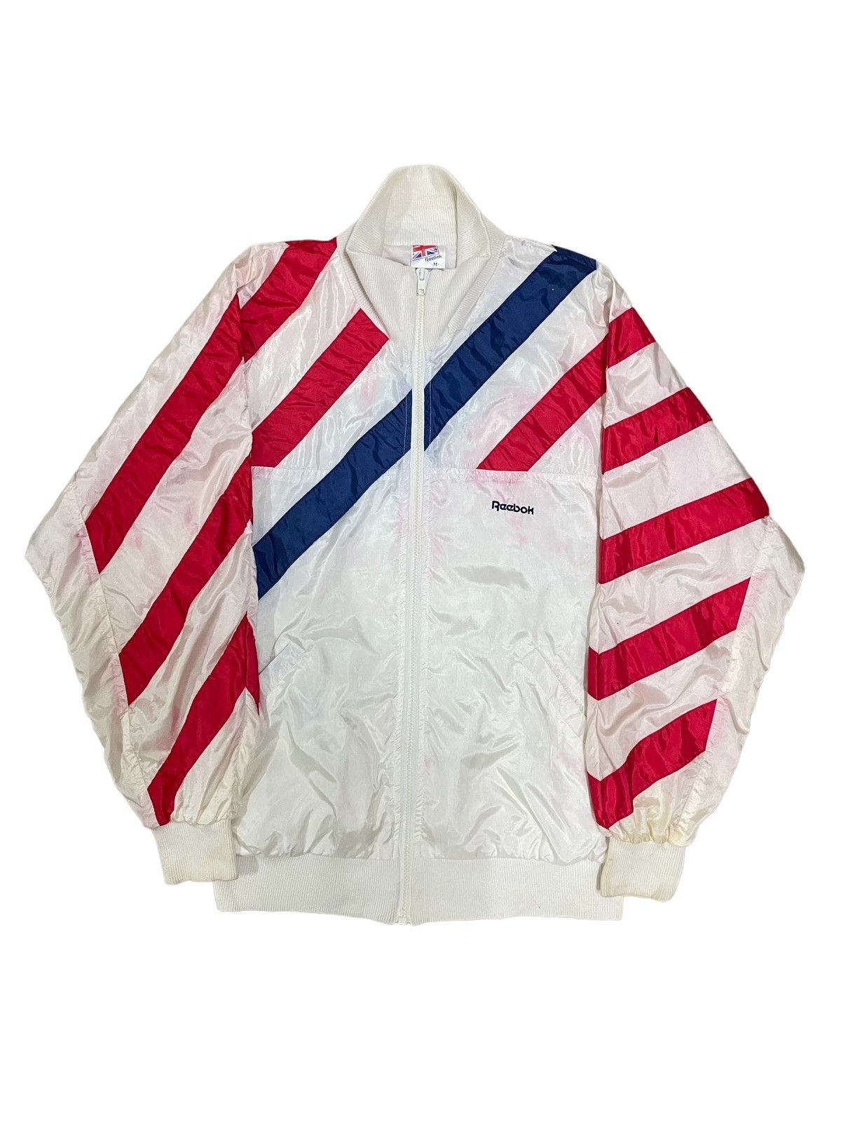 Reebok Vintage 80/90s Reebok Americana Retro Stripe Jacket Size US M / EU 48-50 / 2 - 9 Thumbnail
