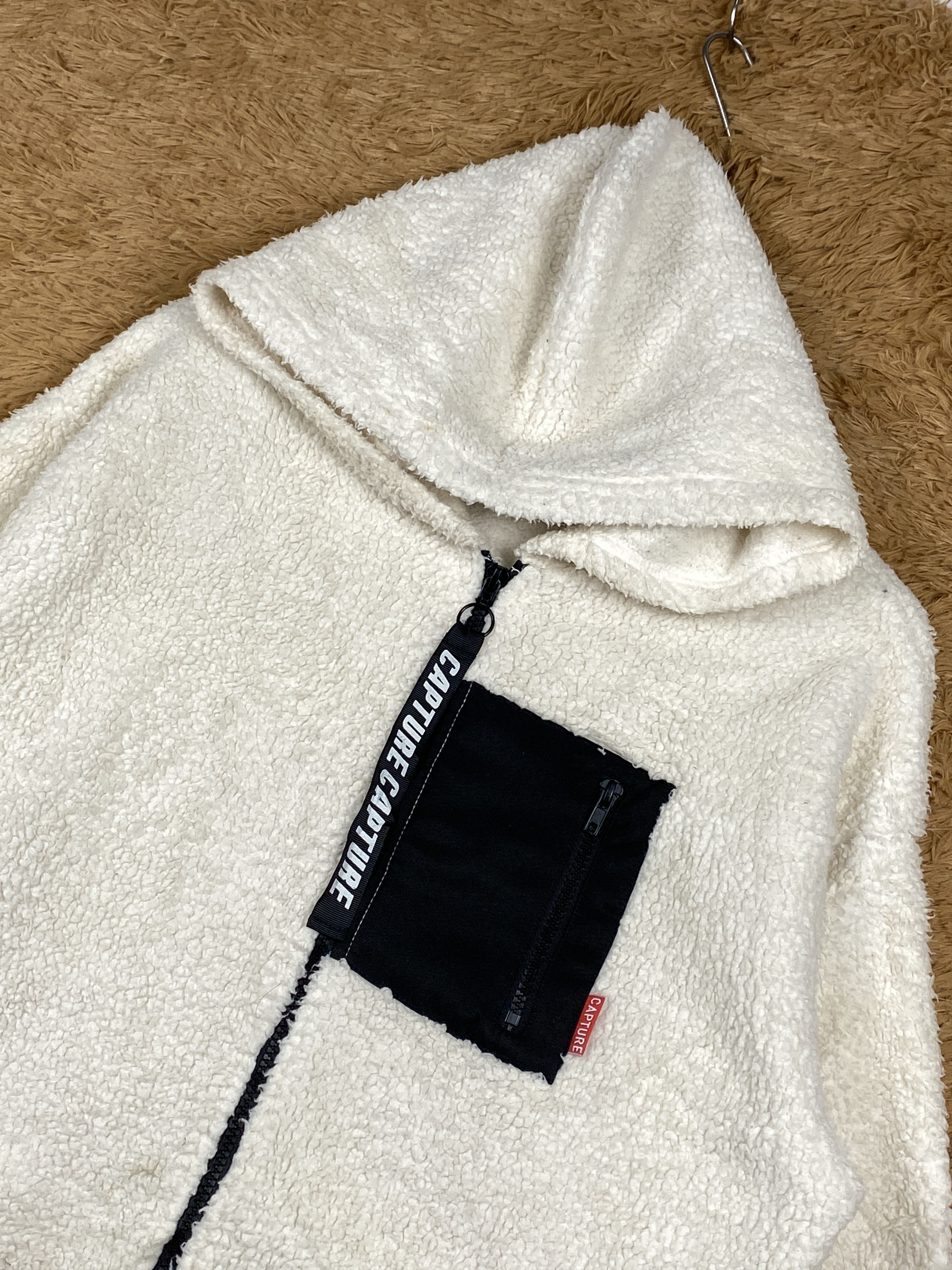 Japanese Brand Vintage Capture Hoodie Sherpa Zip Up Jacket J1653 Size US M / EU 48-50 / 2 - 2 Thumbnail