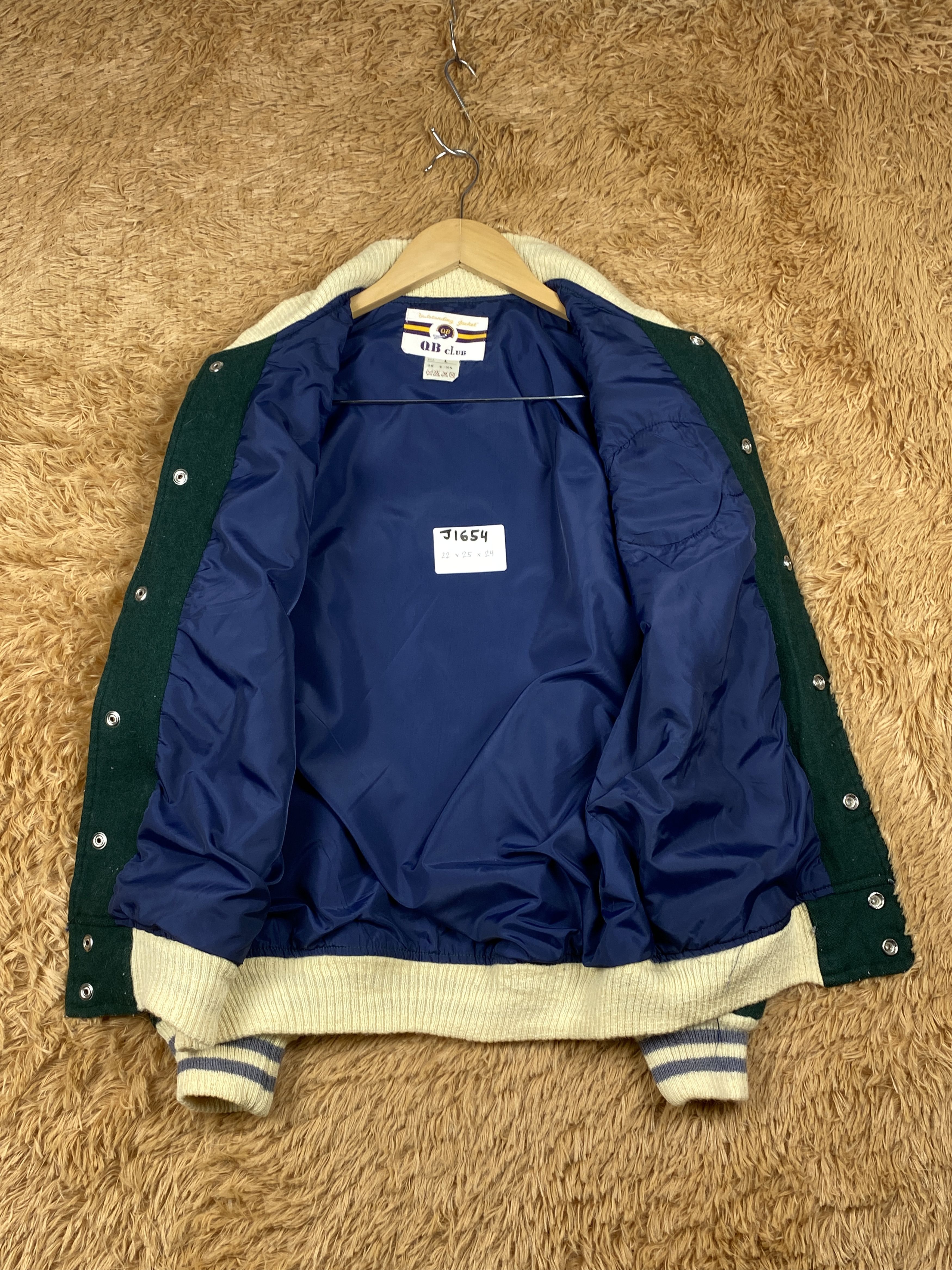 Japanese Brand Vintage QB Club Button Up Varsity Jacket J1654 Size US S / EU 44-46 / 1 - 6 Thumbnail