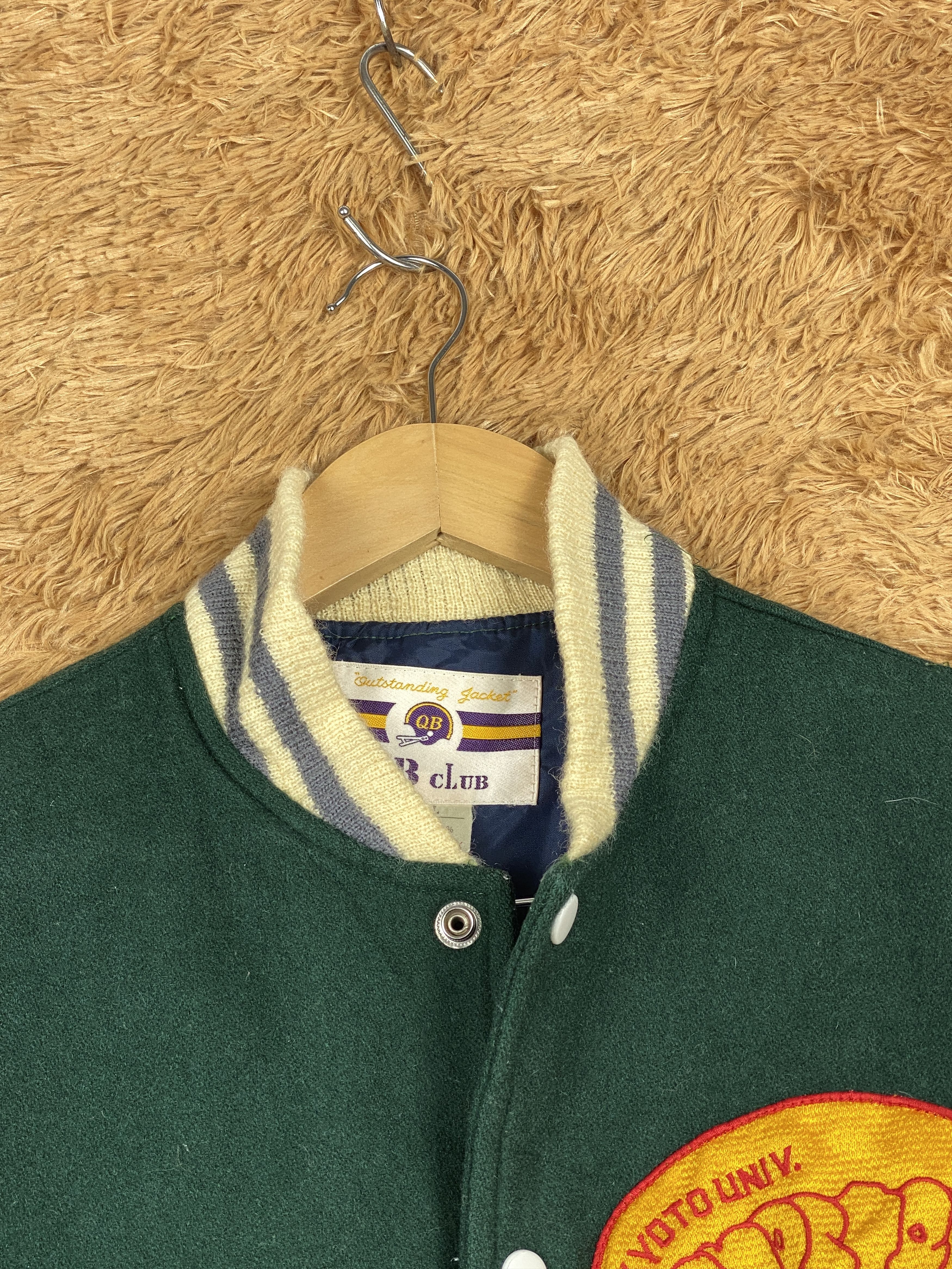Japanese Brand Vintage QB Club Button Up Varsity Jacket J1654 Size US S / EU 44-46 / 1 - 3 Thumbnail