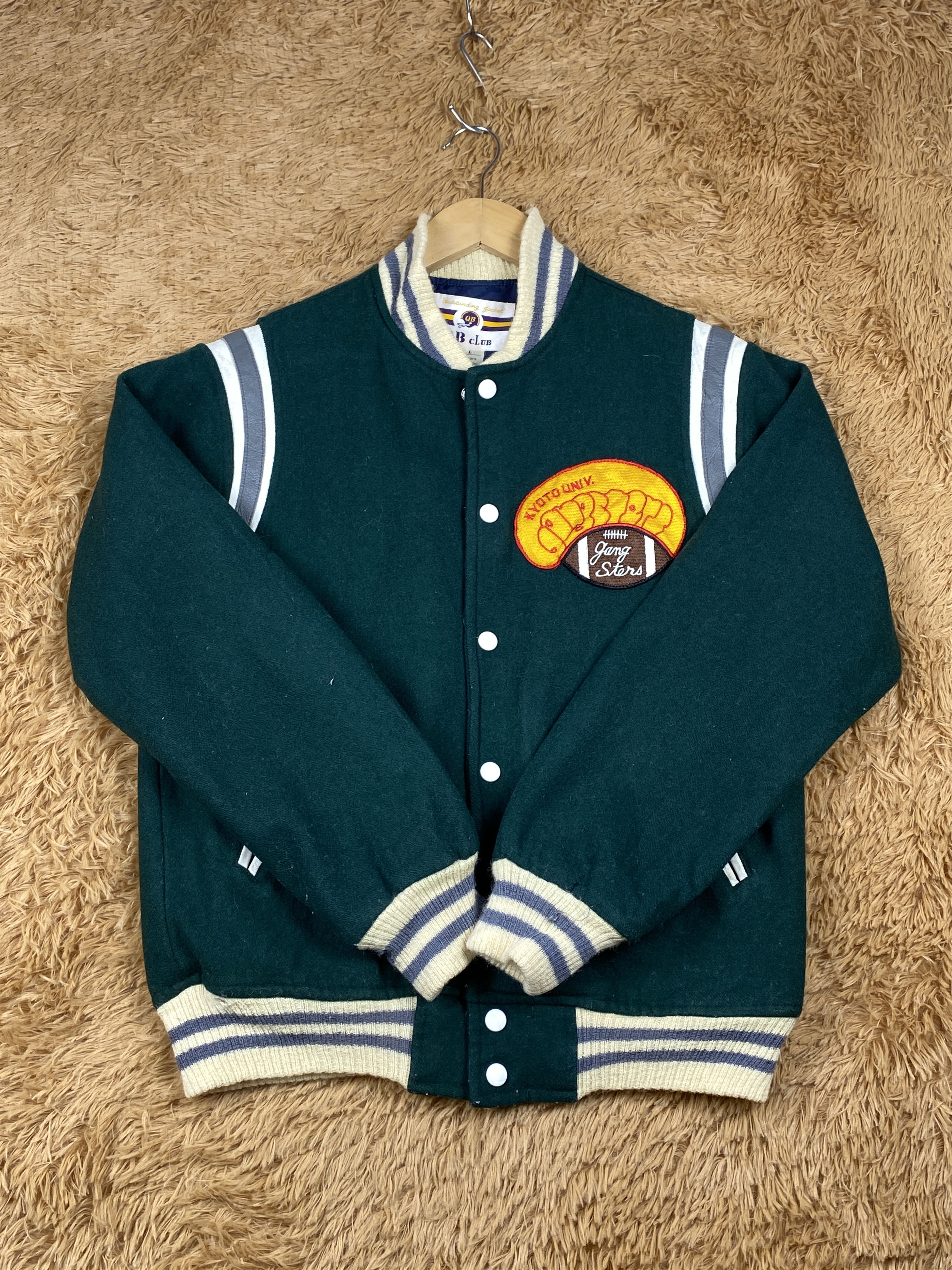Japanese Brand Vintage QB Club Button Up Varsity Jacket J1654 Size US S / EU 44-46 / 1 - 4 Thumbnail
