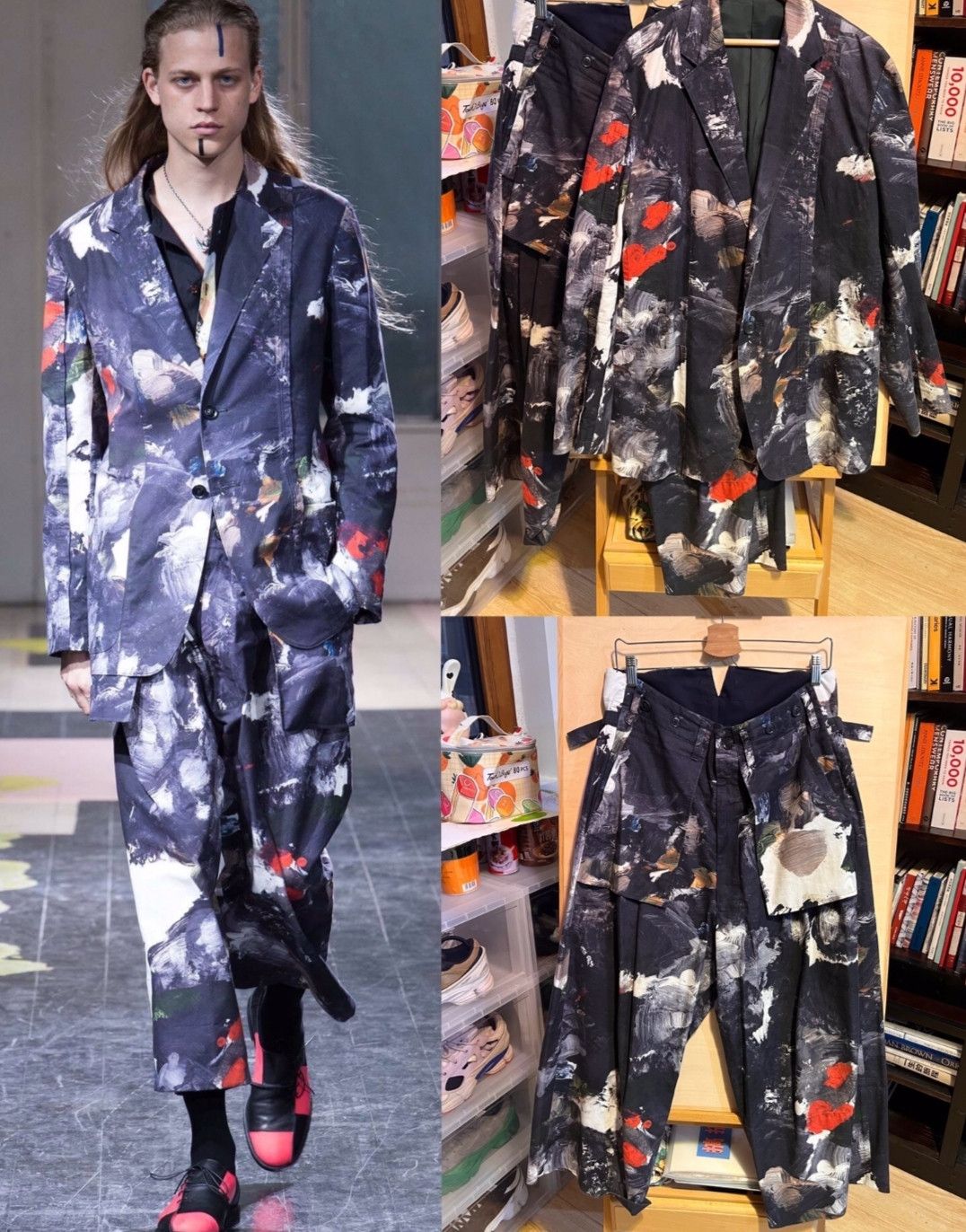 Yohji Yamamoto Yohji Yamamoto 16 Show Printed Suit Size 36S - 1 Thumbnail