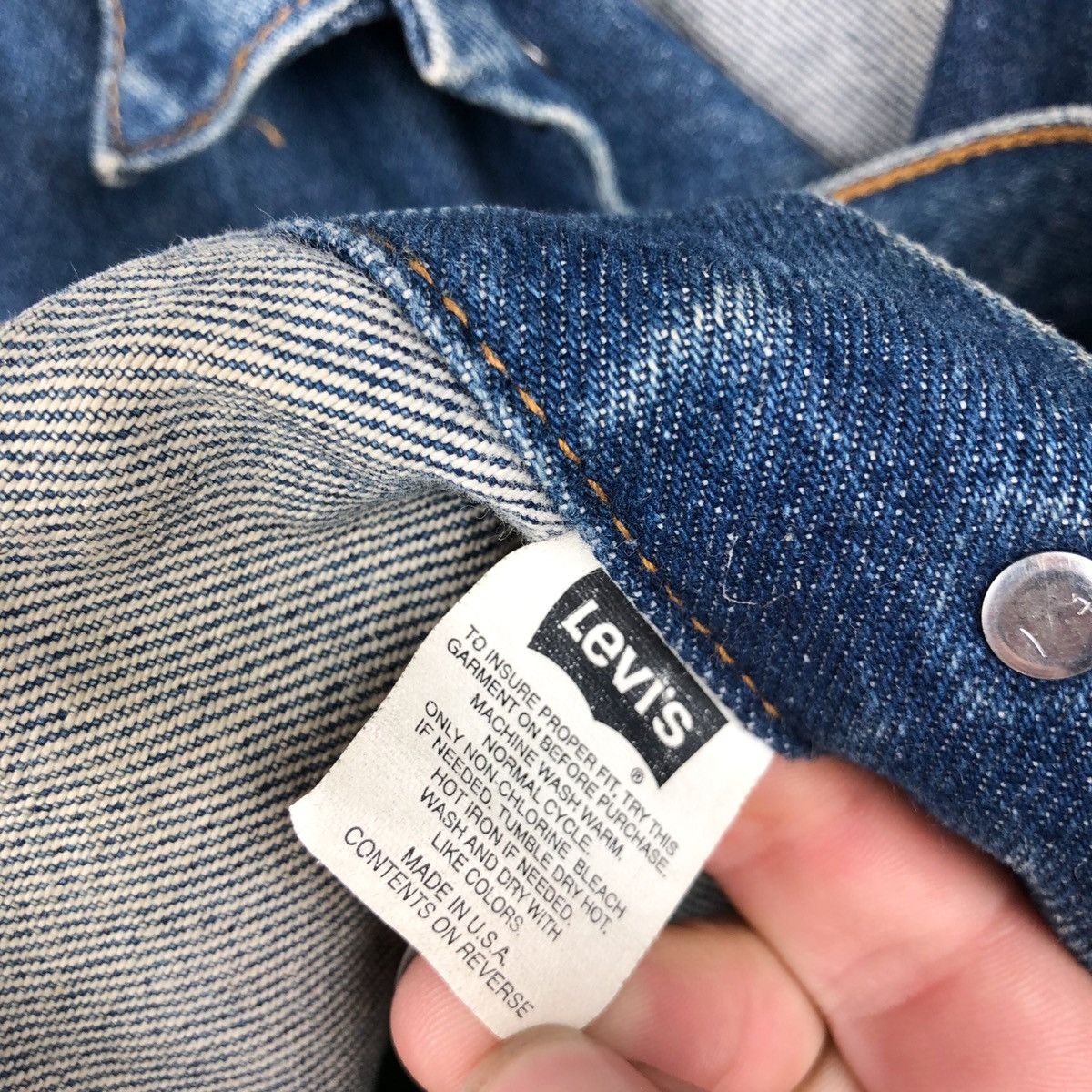 Levi's × Vintage Levi’s vintage denim jacket made in usa size Small Size US S / EU 44-46 / 1 - 6 Thumbnail