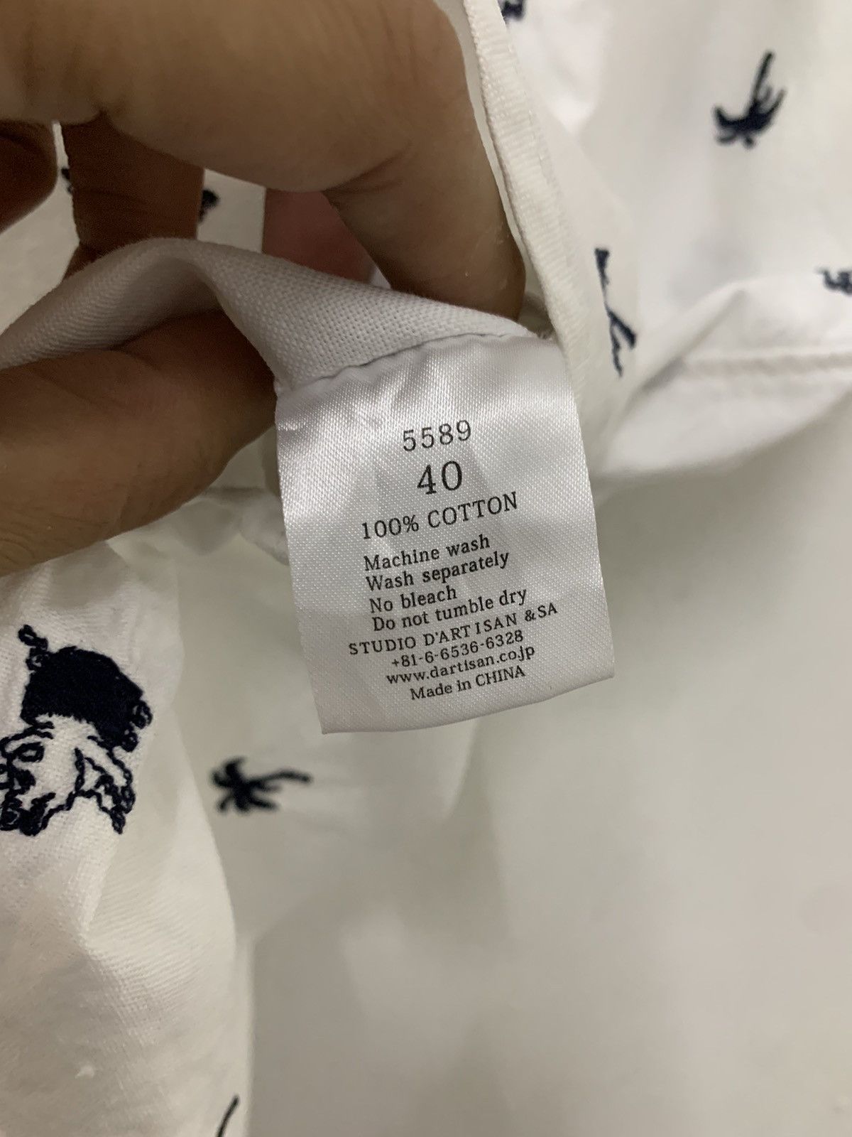 Japanese Brand × Studio D'Artisan Studio D’Artisan Embroidered Pig Beach Cotton Shirt Size US S / EU 44-46 / 1 - 8 Thumbnail