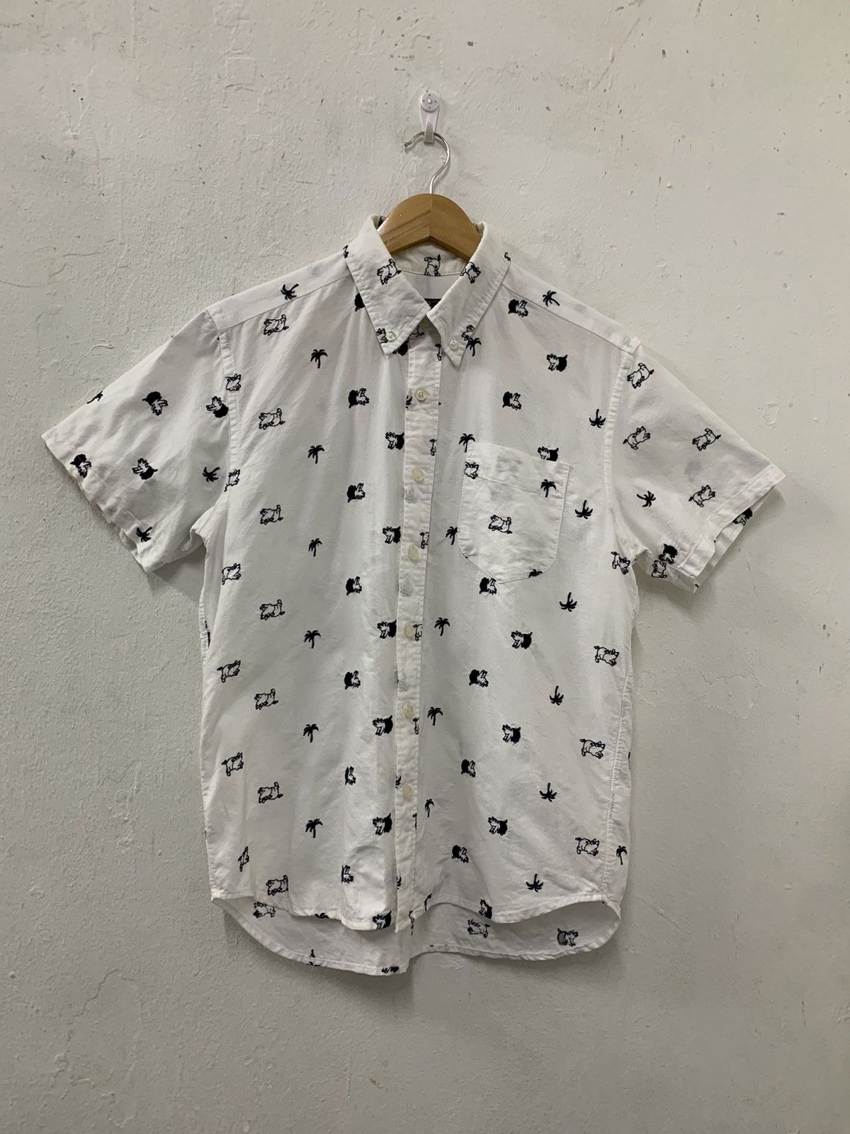 Japanese Brand × Studio D'Artisan Studio D’Artisan Embroidered Pig Beach Cotton Shirt Size US S / EU 44-46 / 1 - 1 Thumbnail