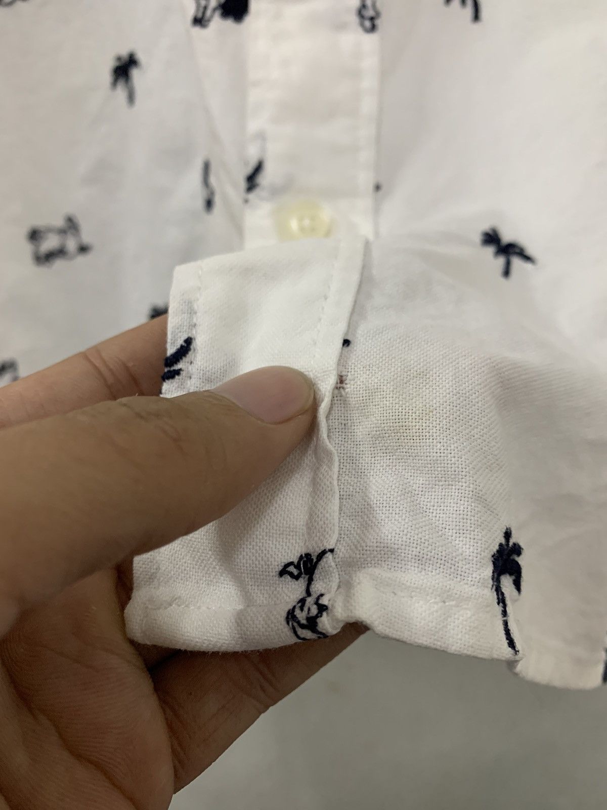 Japanese Brand × Studio D'Artisan Studio D’Artisan Embroidered Pig Beach Cotton Shirt Size US S / EU 44-46 / 1 - 3 Thumbnail
