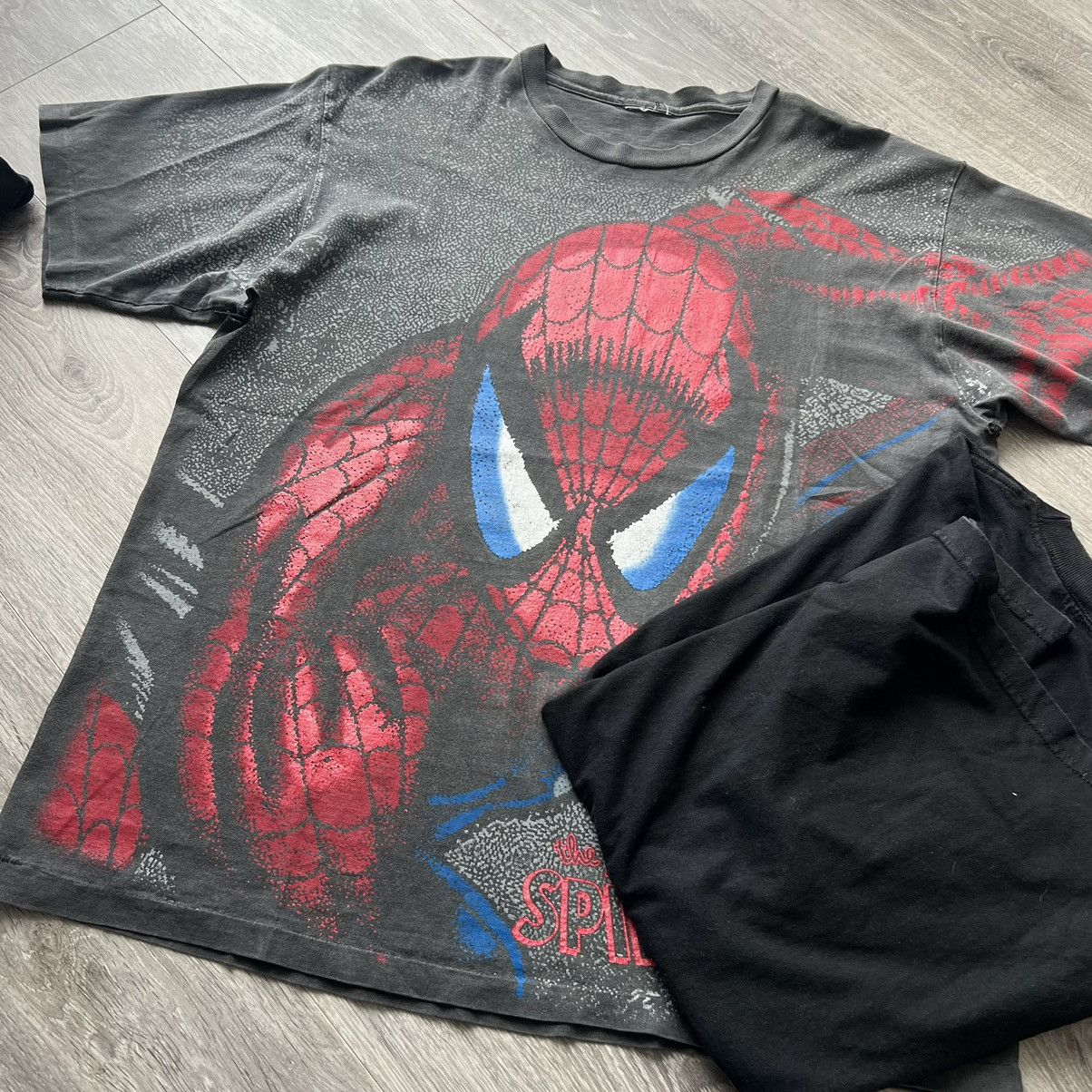 image of Marvel Comics x Vintage Spiderman Marvel T Shirt Mega in Black, Men's (Size XL)