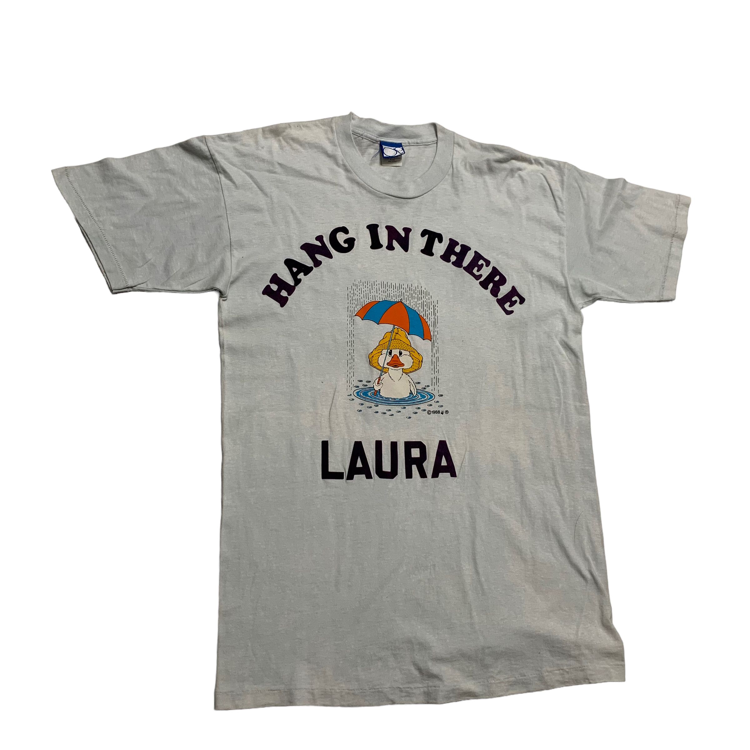 Ocean Pacific Vintage 80s Ocean Pacific Hang In There Laura Tee Size US M / EU 48-50 / 2 - 2 Thumbnail